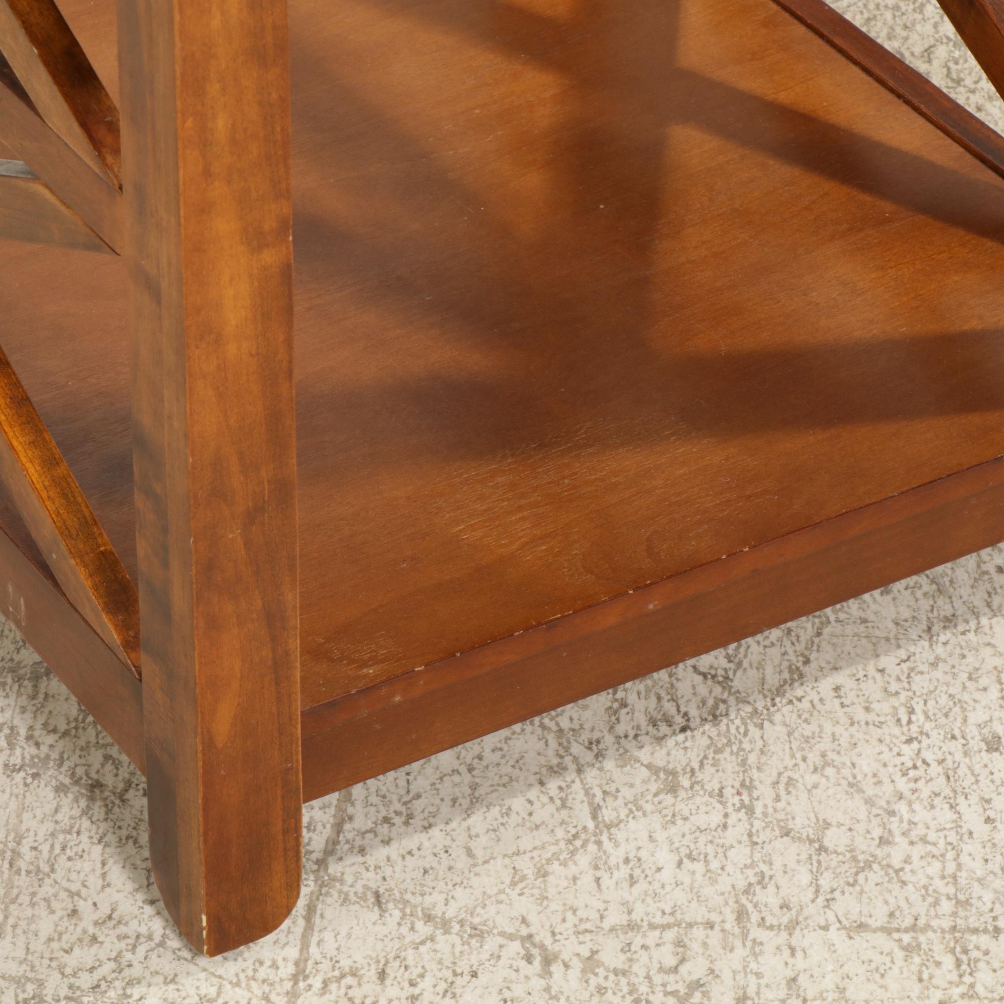 Pair of Wood Side Tables, 21st Century