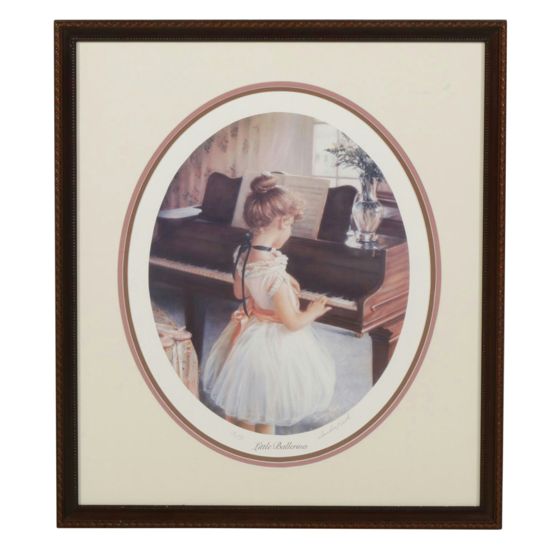 Sandra Kuck "Little Ballerina" Offset Lithograph, 1988