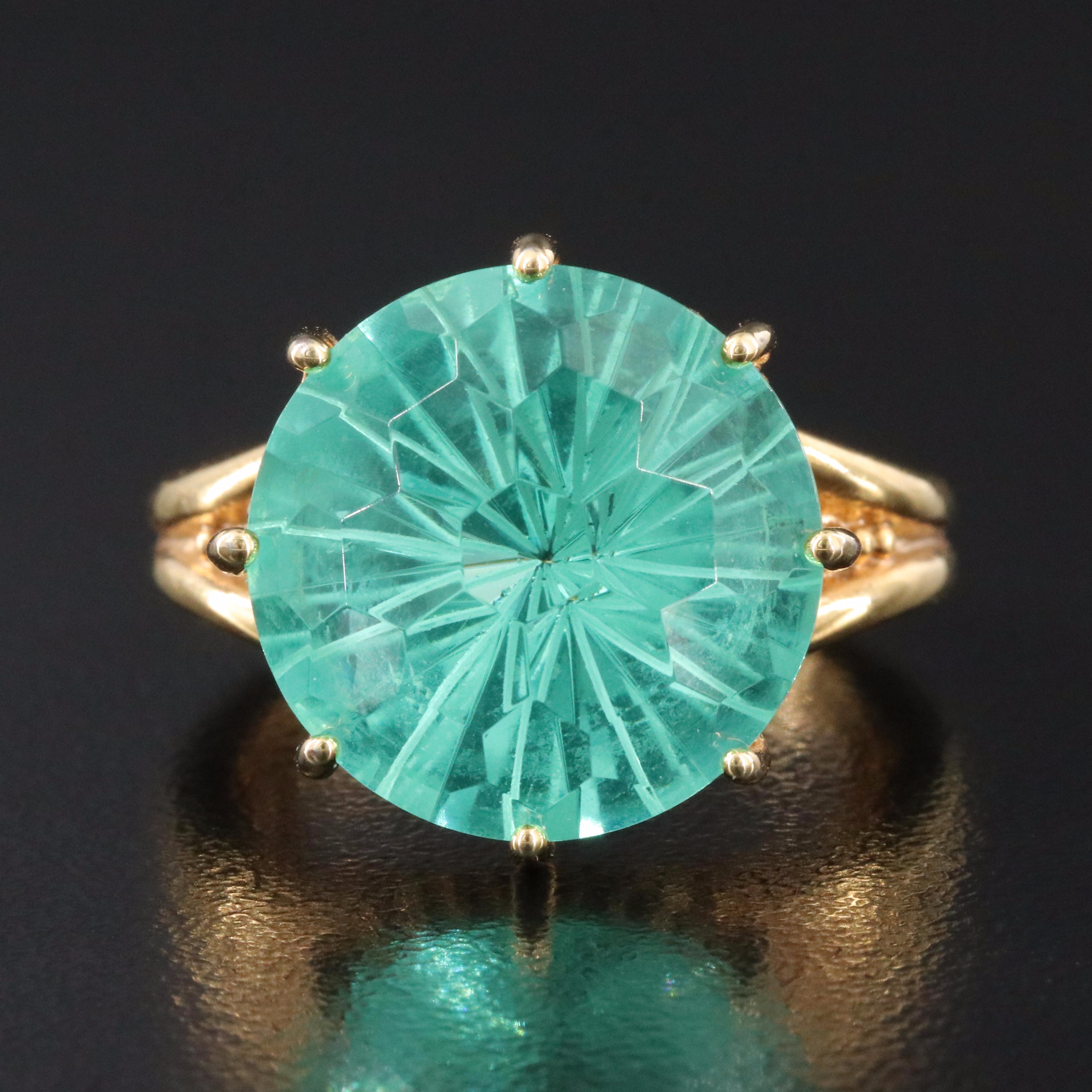 Faux Gemstone Solitaire Ring