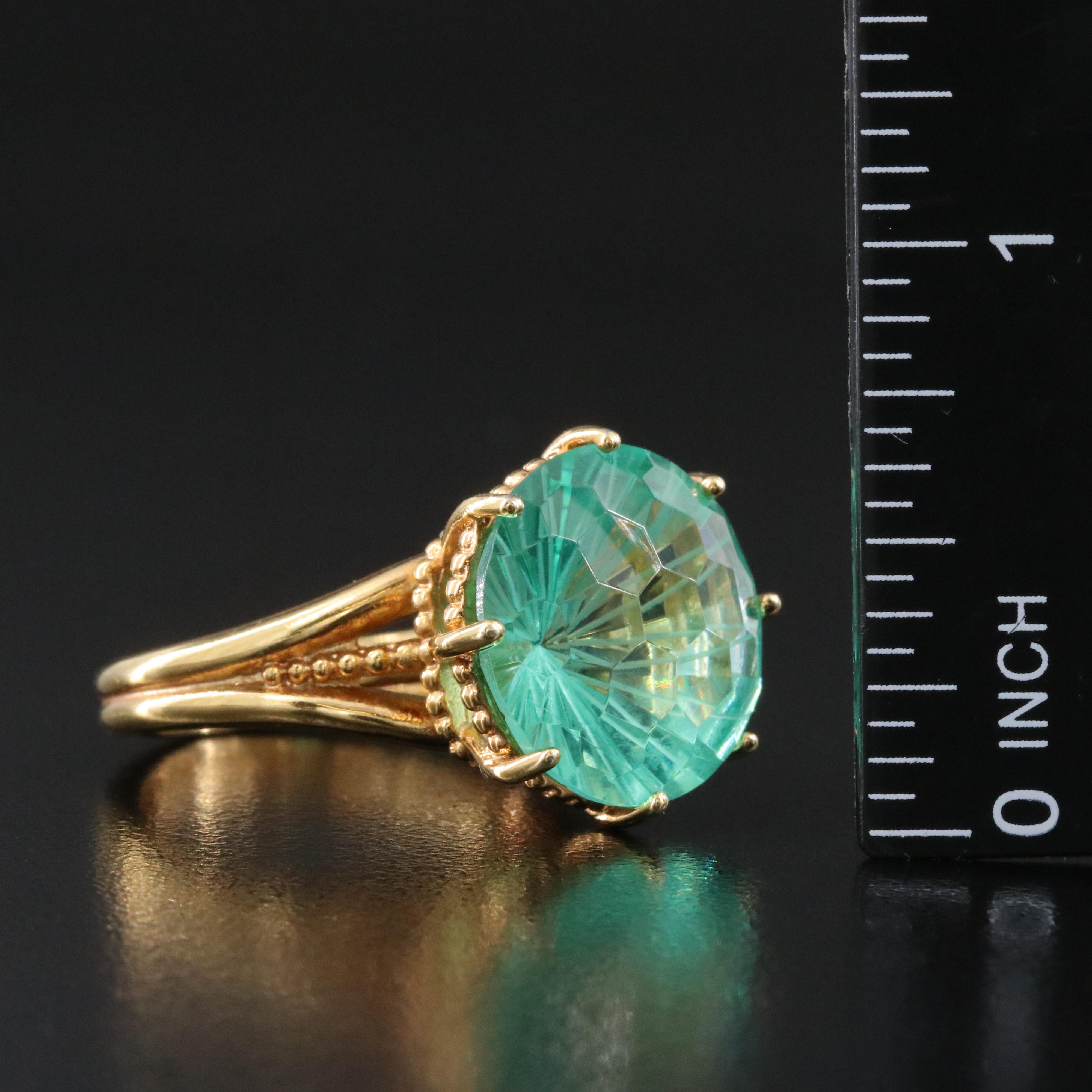 Faux Gemstone Solitaire Ring