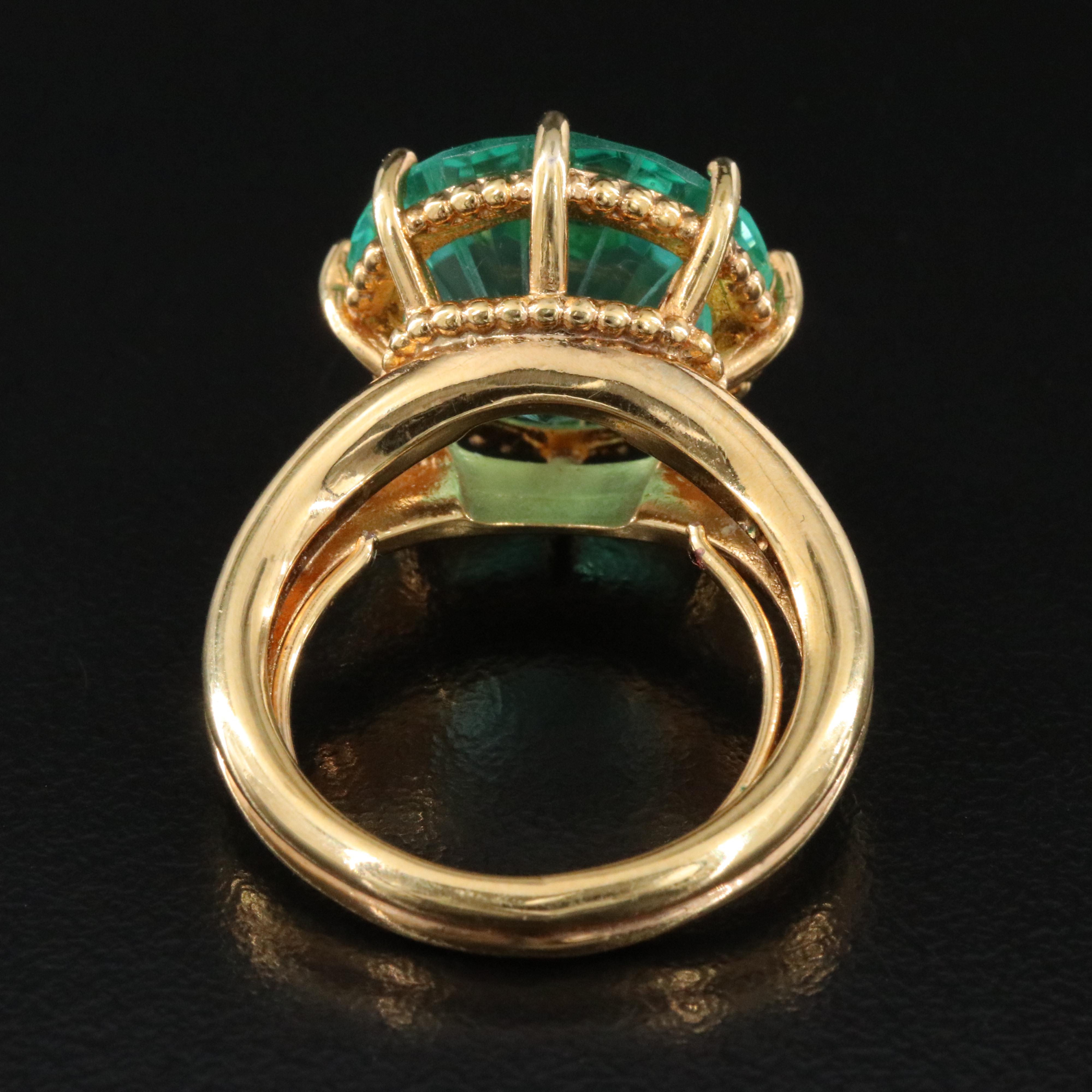 Faux Gemstone Solitaire Ring