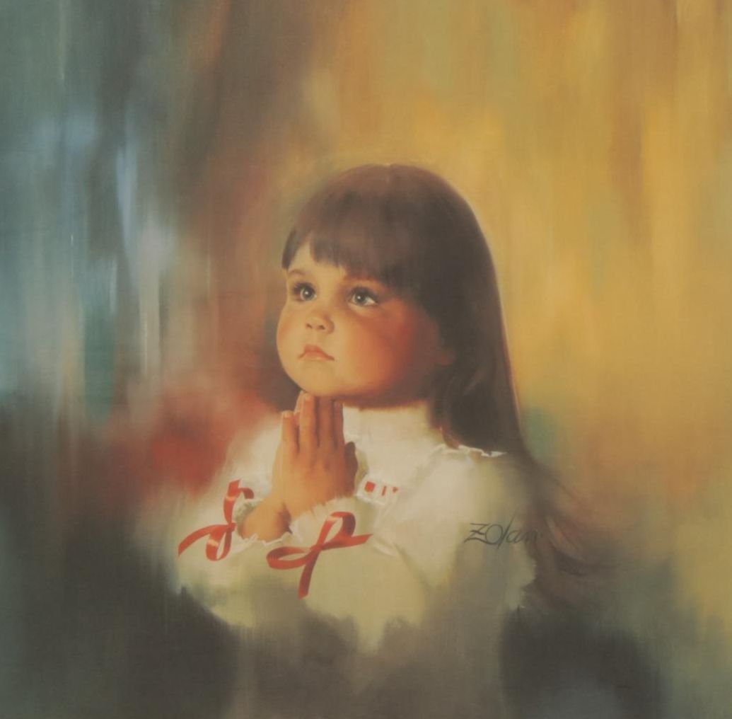 Donald Zolan "A Christmas Prayer" Offset Lithograph, 1989