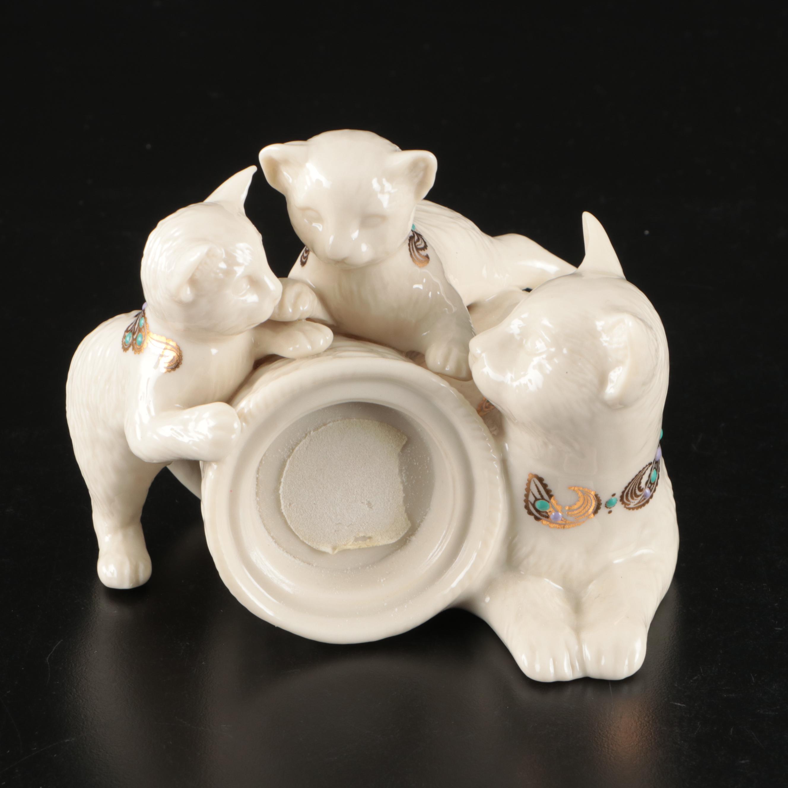Lenox China Jewels Porcelain Cat, "Classic Ivory" Lighthouse, and More Figurines