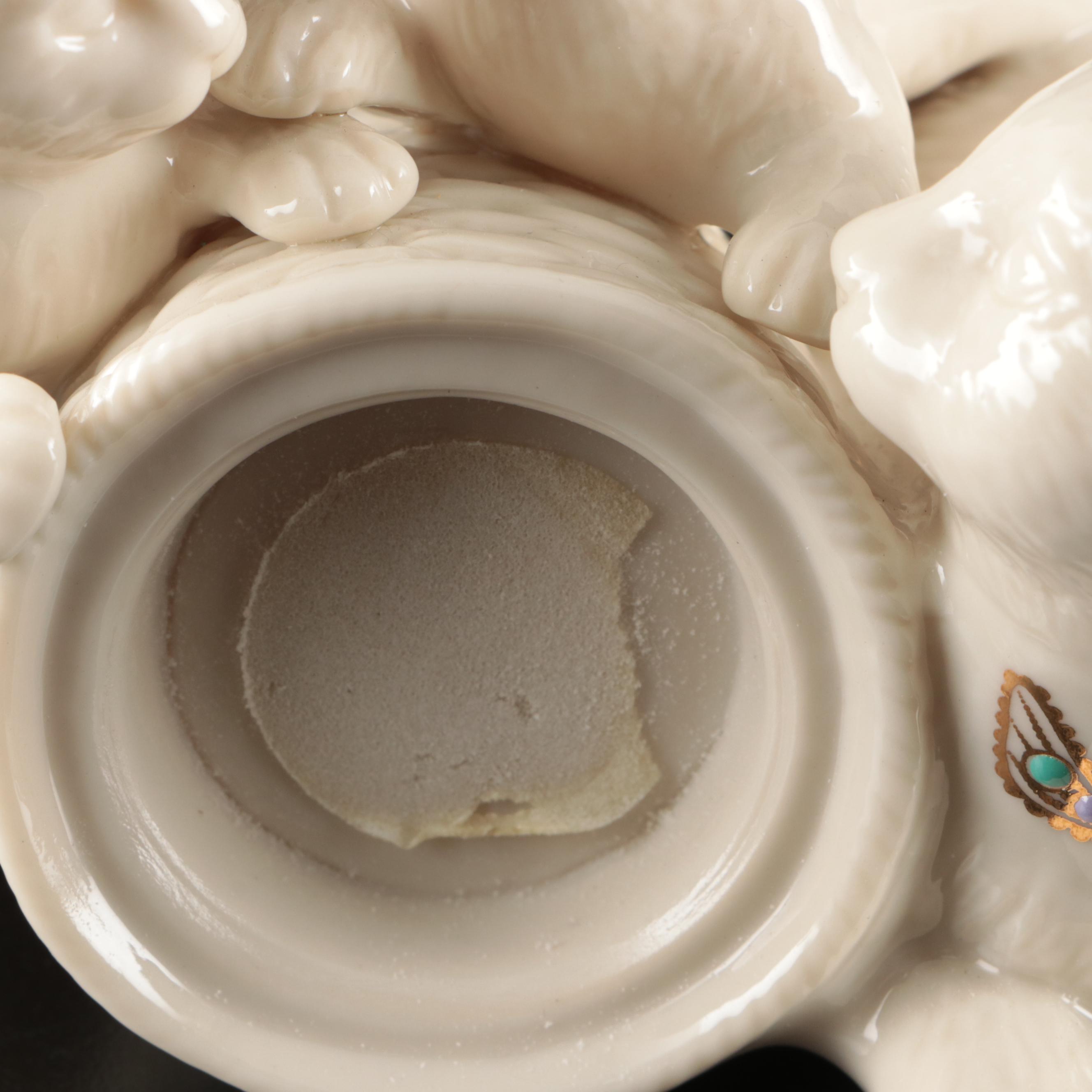 Lenox China Jewels Porcelain Cat, "Classic Ivory" Lighthouse, and More Figurines