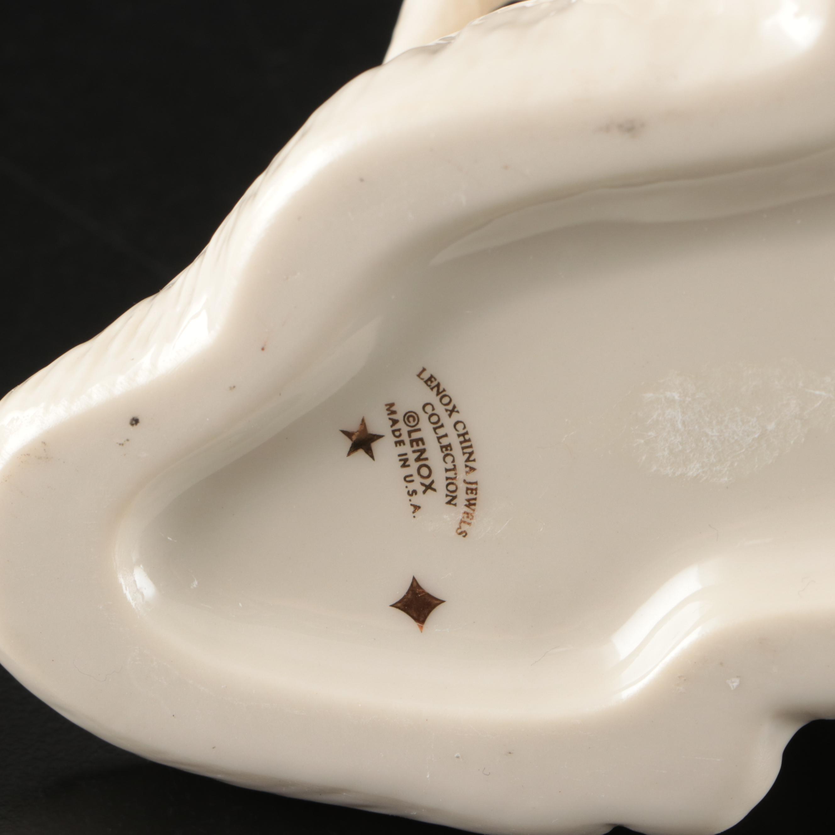 Lenox China Jewels Porcelain Cat, "Classic Ivory" Lighthouse, and More Figurines