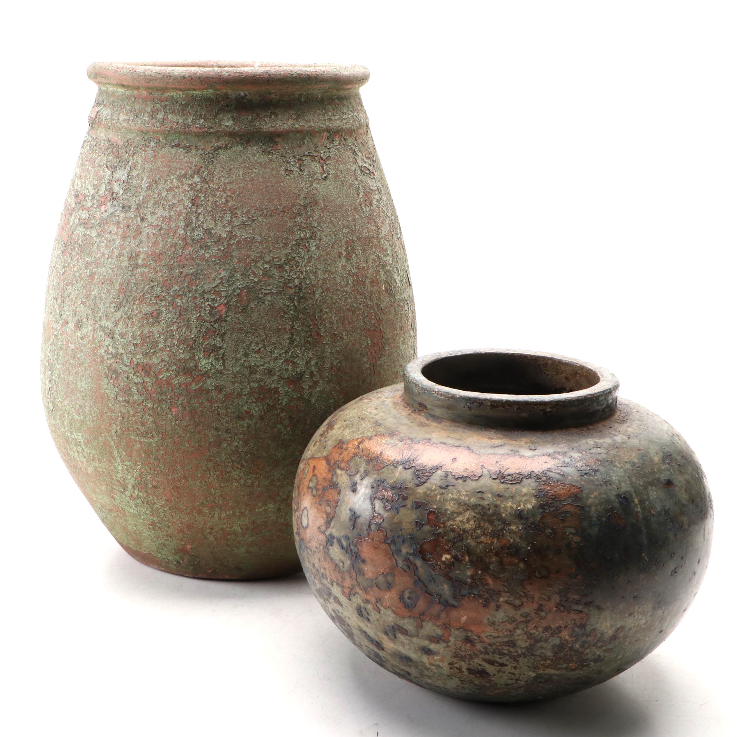Oxidized Style Ceramic Vases