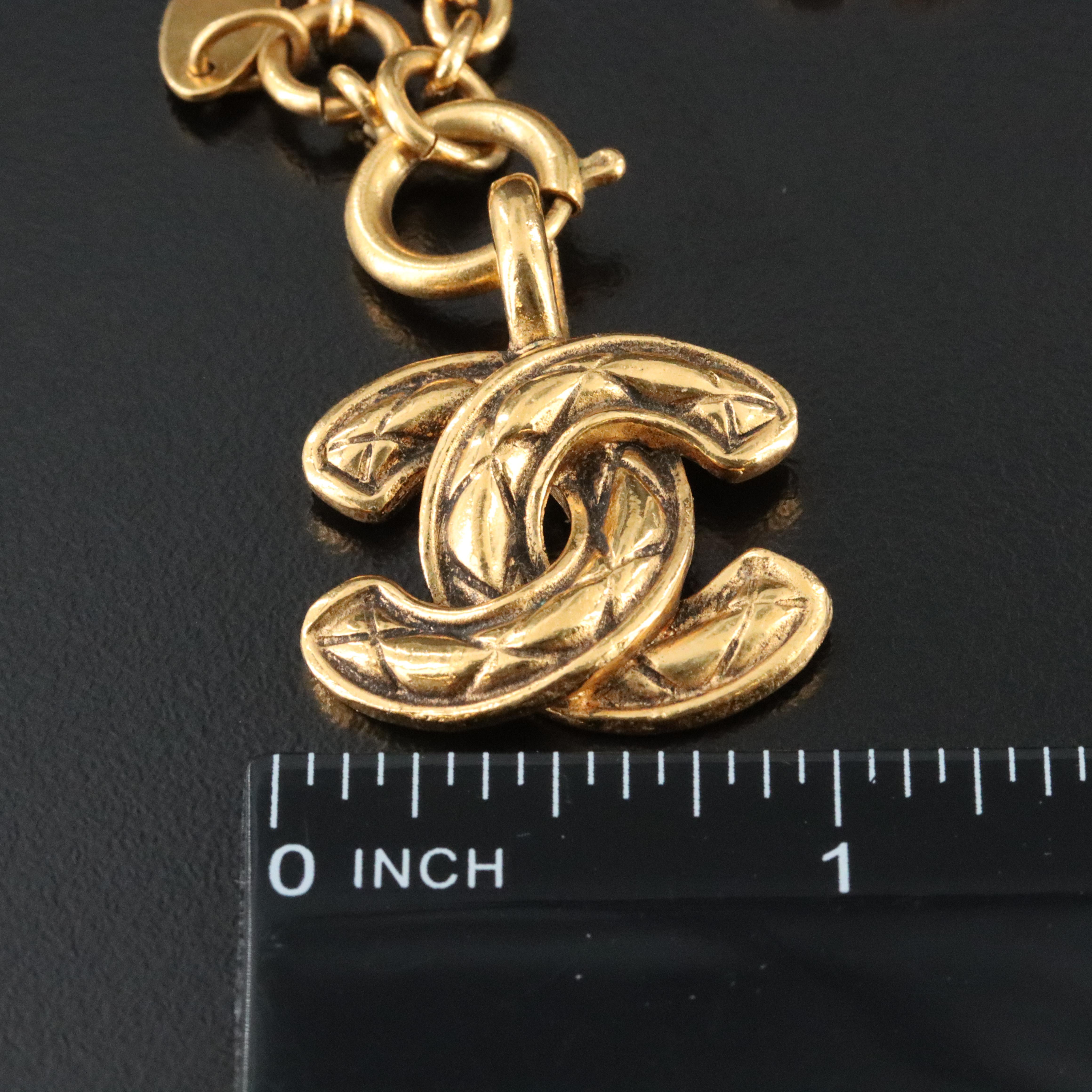 Chanel CC Matelassé Logo Necklace