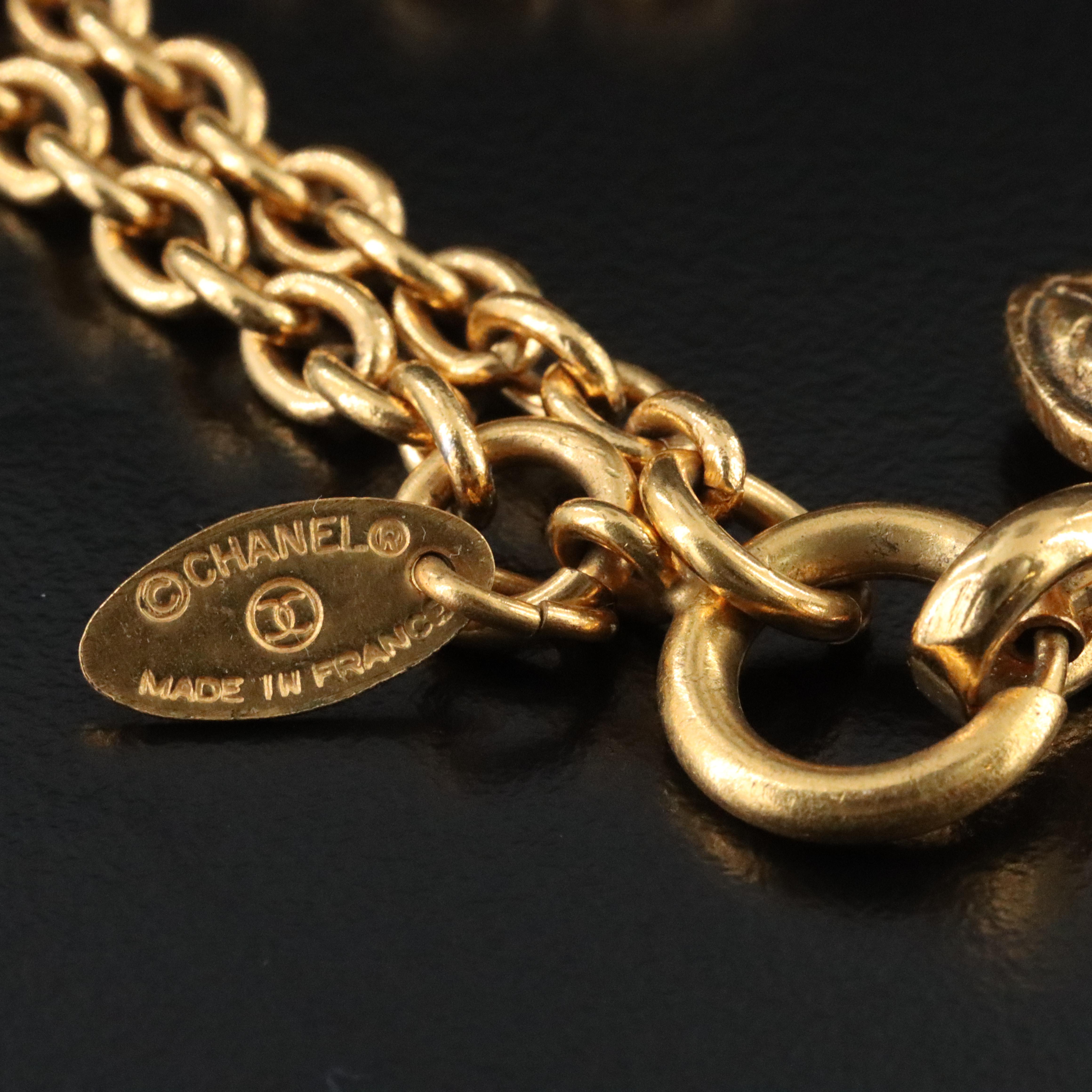 Chanel CC Matelassé Logo Necklace