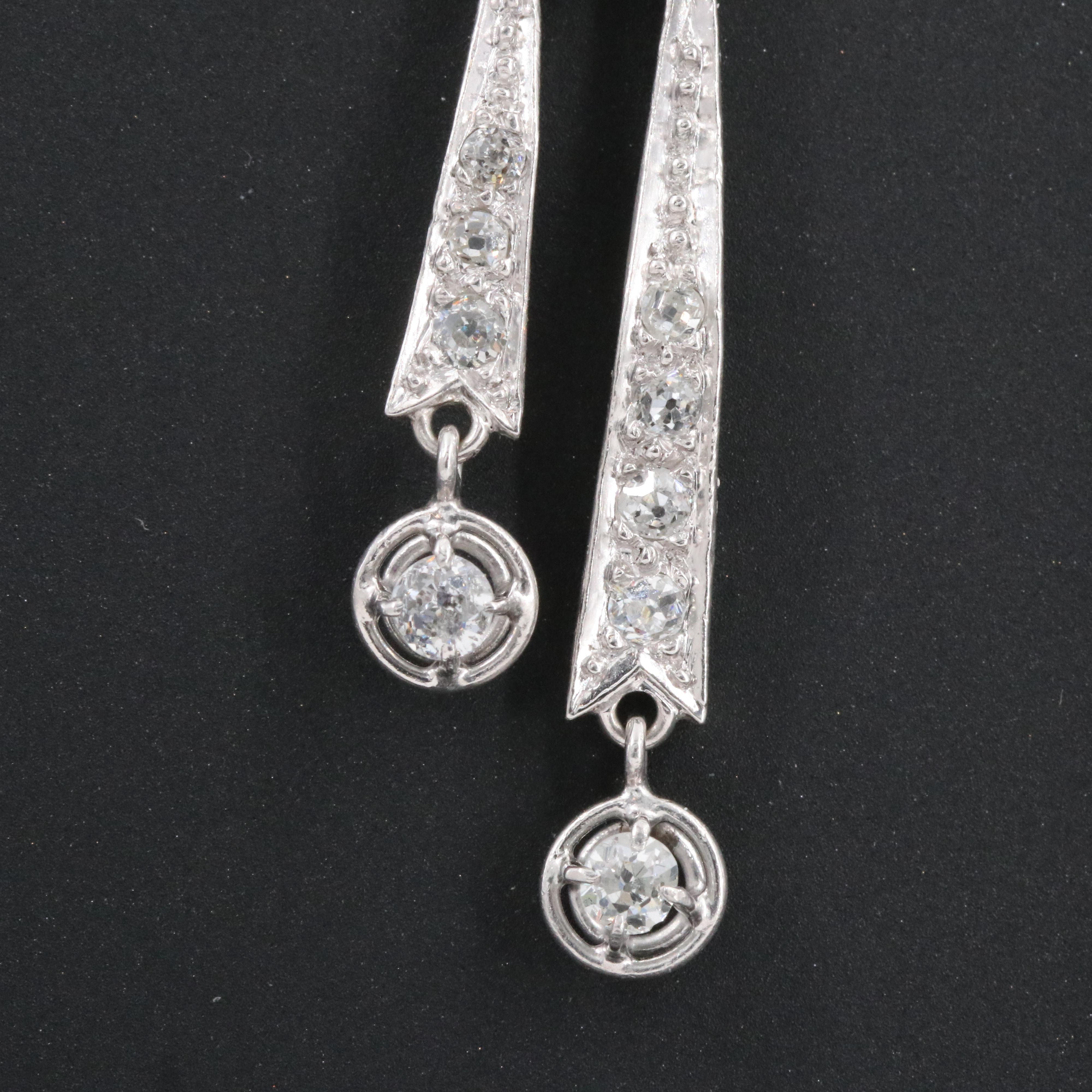 Antique Platinum and 14K 0.35 CTW Diamond Négligéé Necklace
