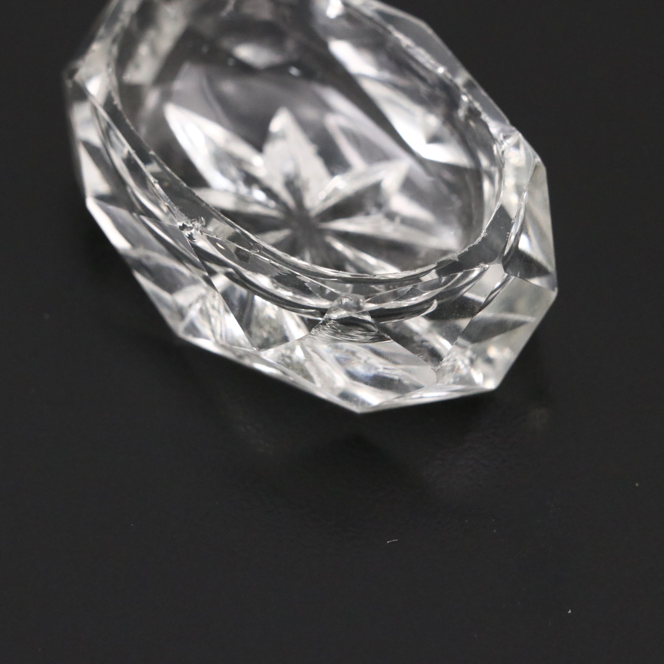 American Brilliant Cut Crystal Vase, Crystal Salt Cellars, and More Table Décor