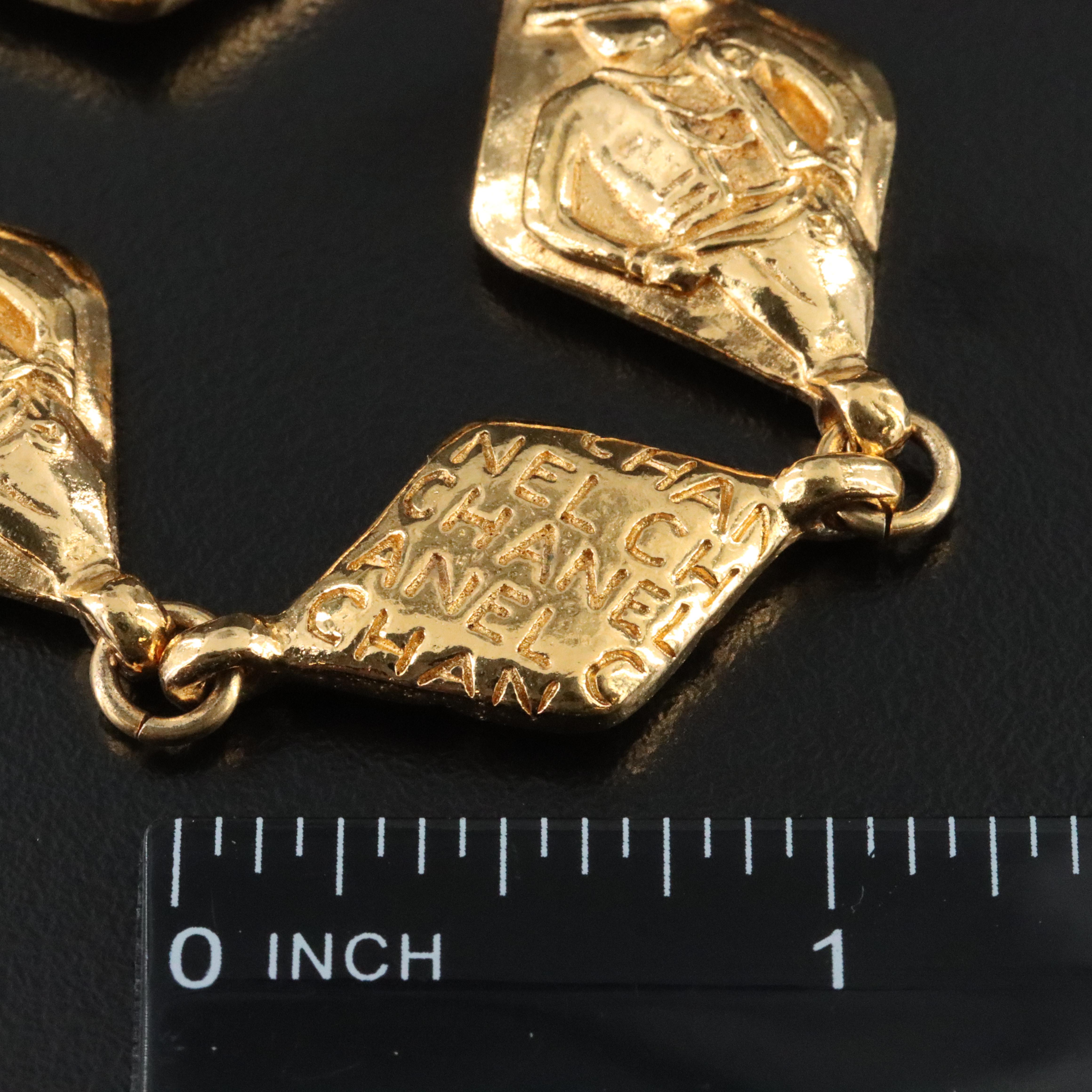 Chanel Rhombus Link Necklace Vintage