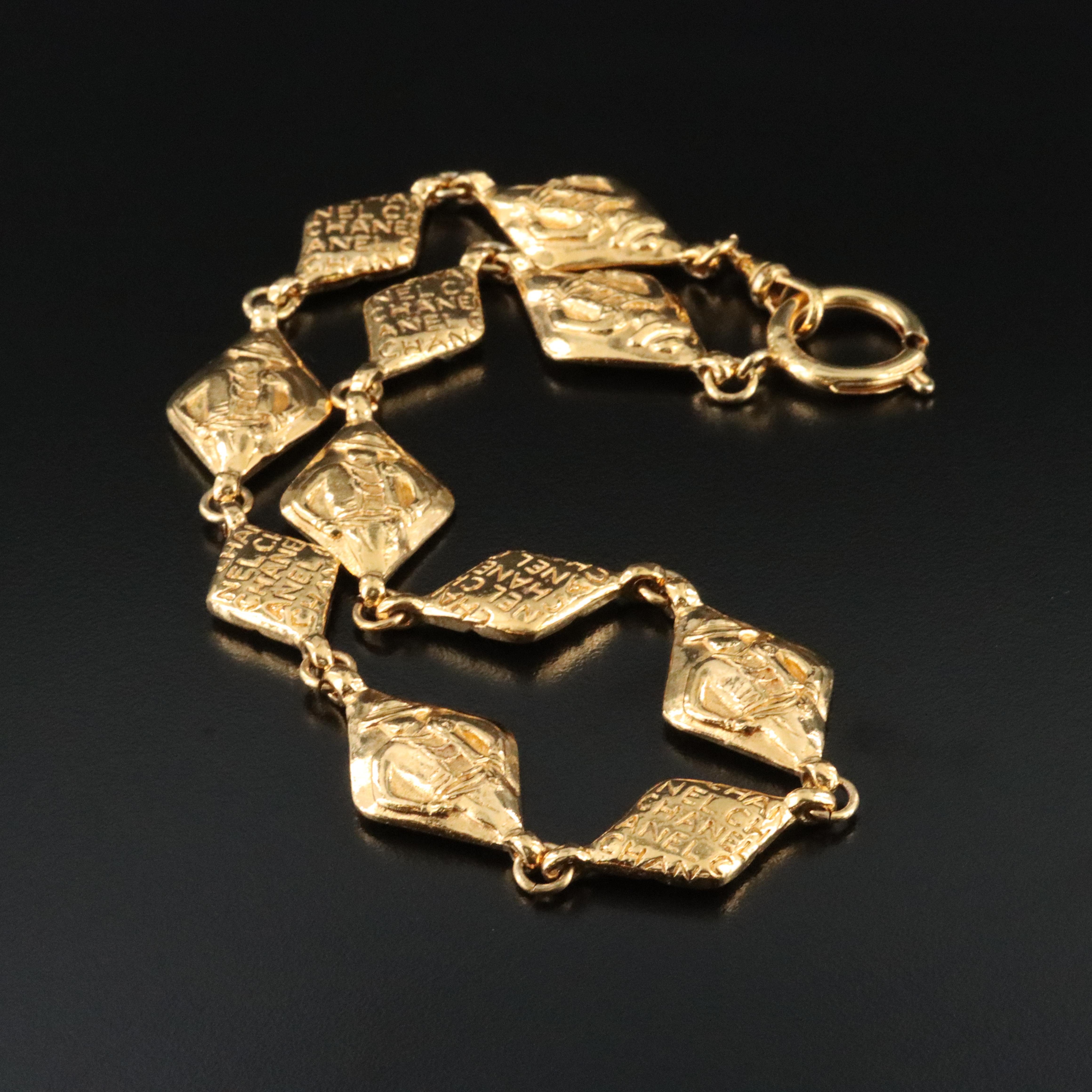 Chanel Rhombus Link Necklace Vintage