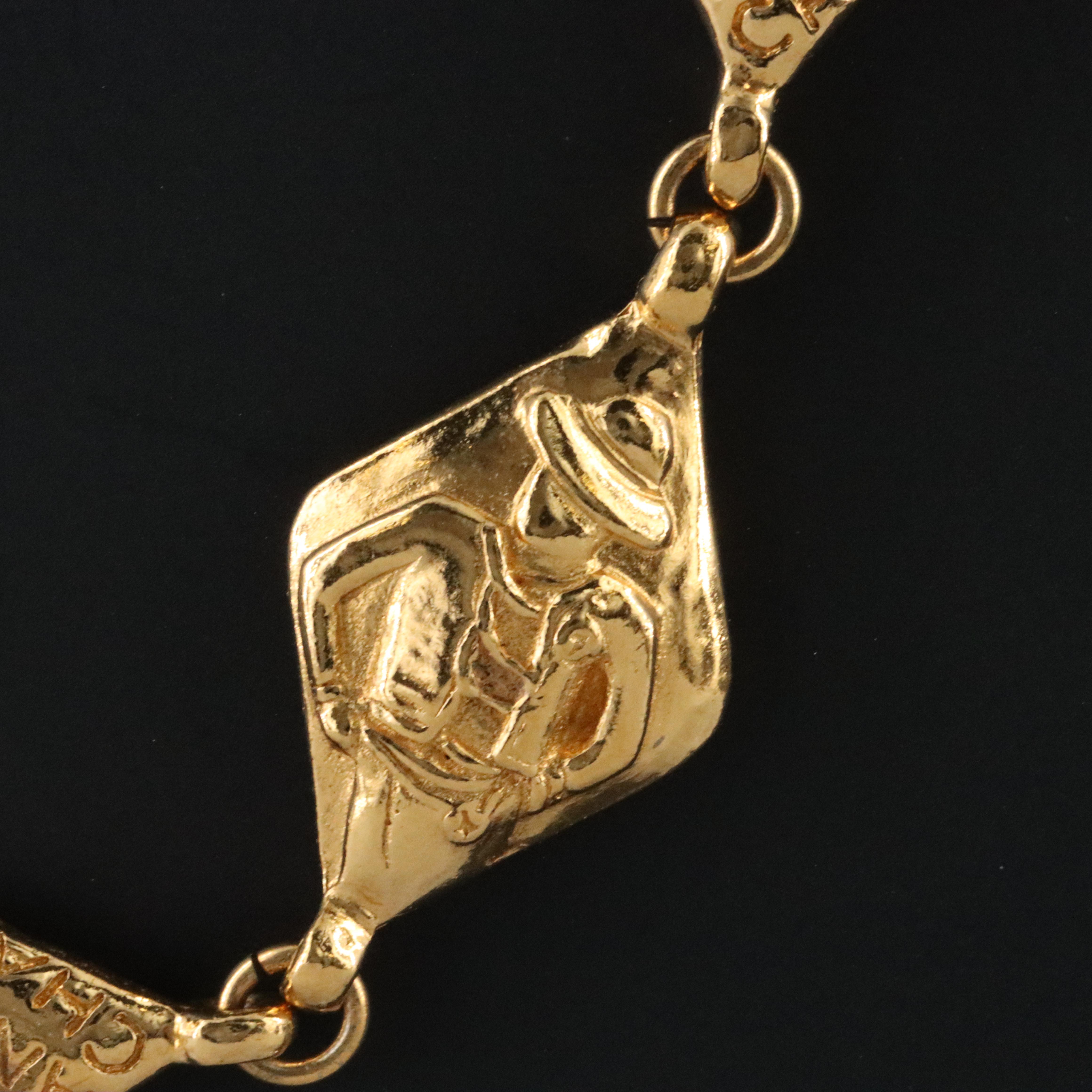 Chanel Rhombus Link Necklace Vintage