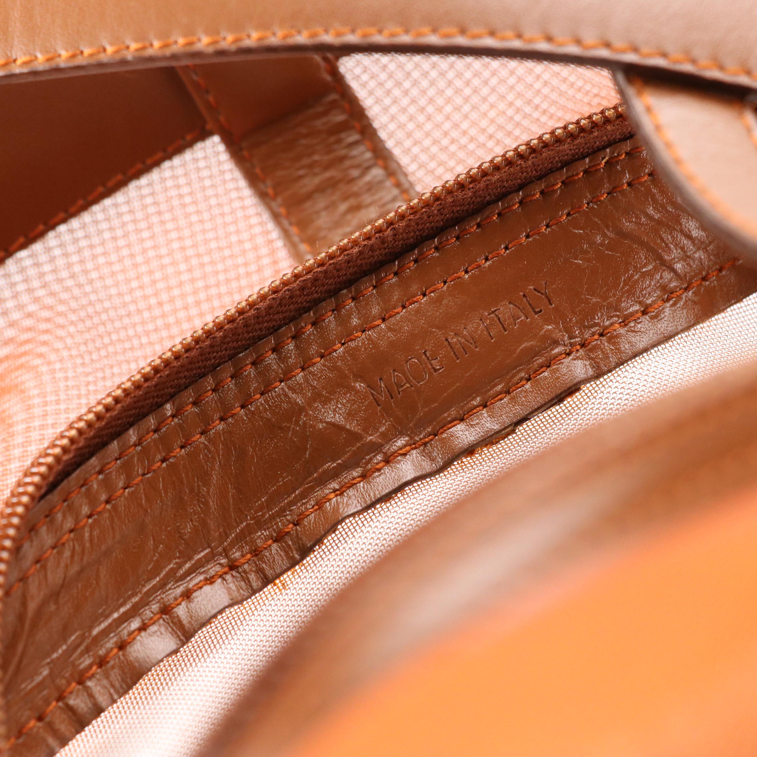 Loewe Mesh Nylon Backpack Bag and Zip Pouch with Brown Leather Trim