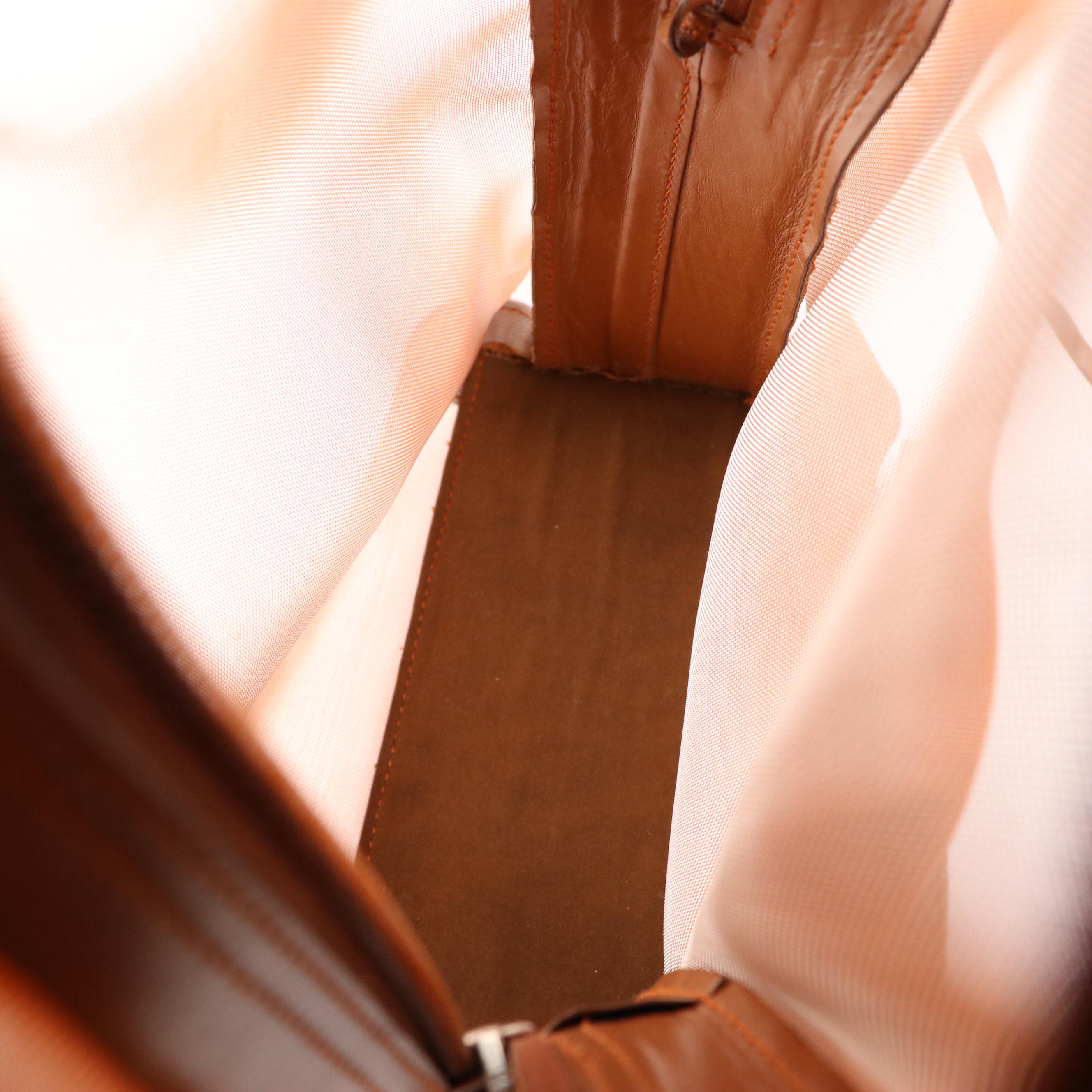 Loewe Mesh Nylon Backpack Bag and Zip Pouch with Brown Leather Trim