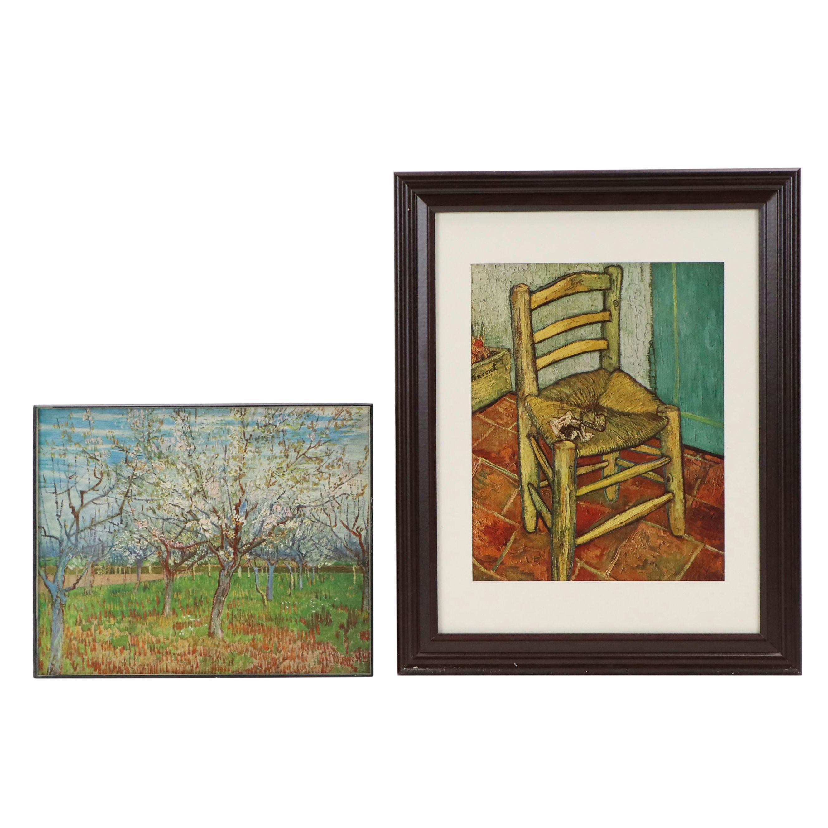 Offset Lithographs After Van Gogh's Chair and "The Pink Orchard"