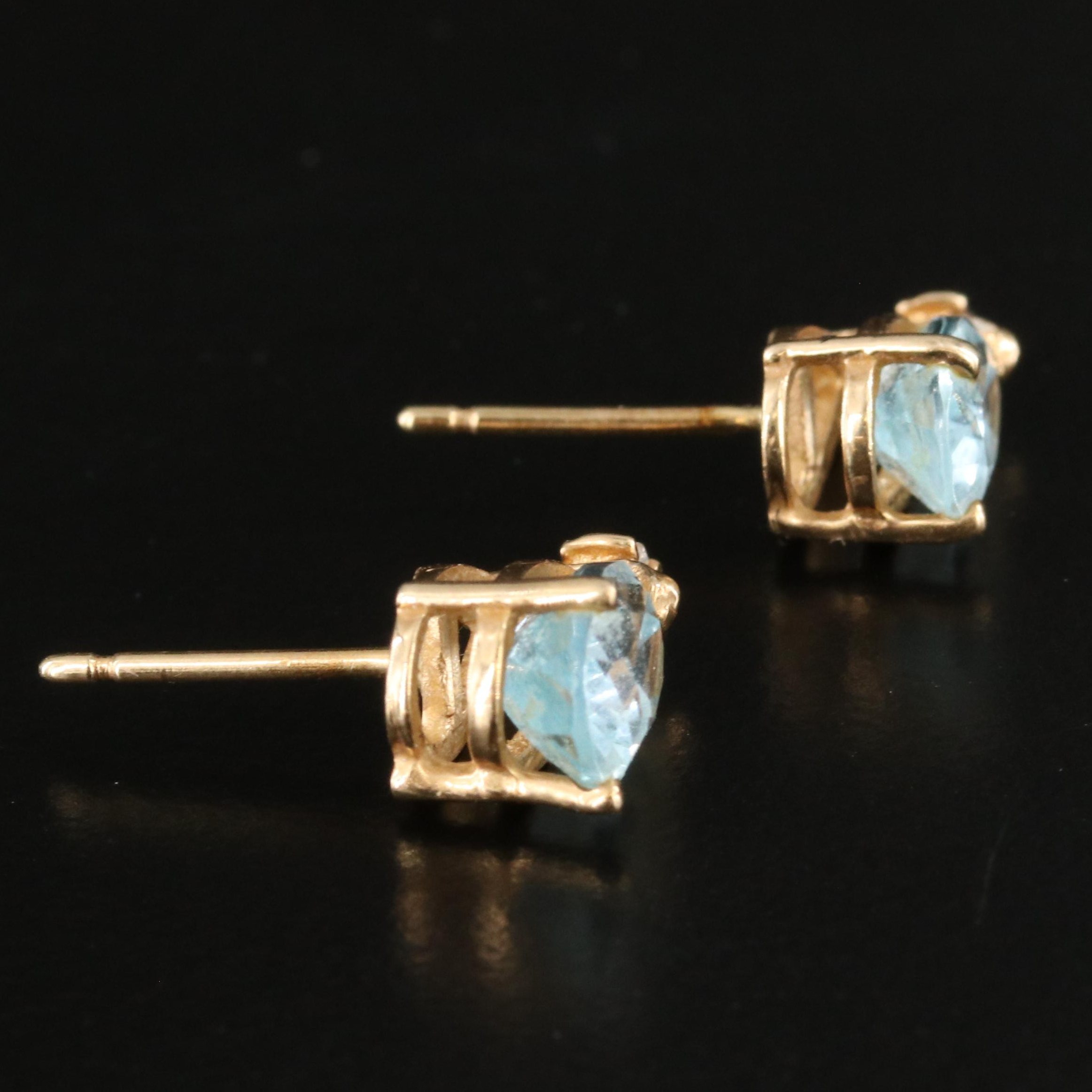 14K Topaz and Diamond Earrings