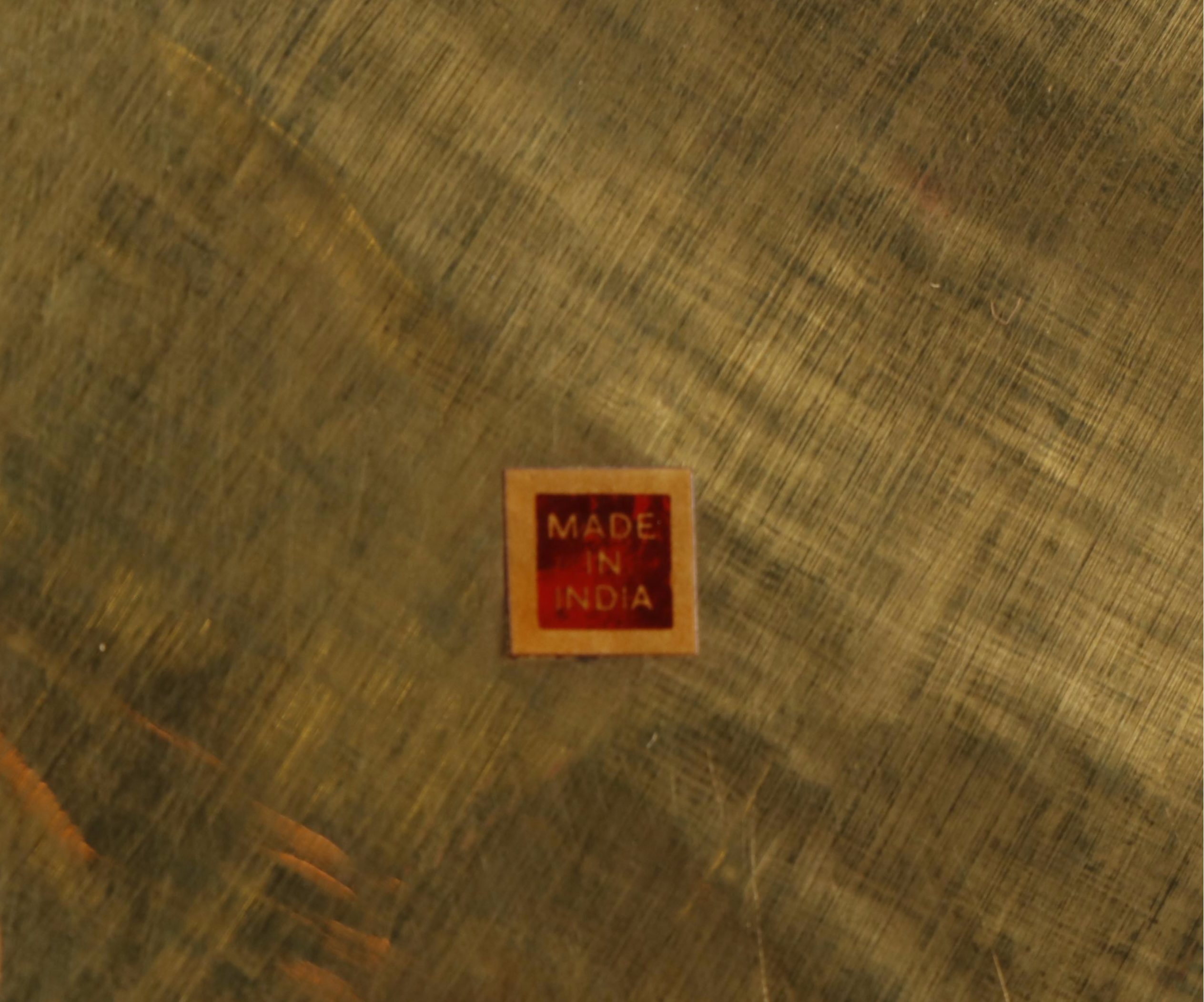 Gatco Brass Skeleton Key Hanger, Brass Cricket Boxes and Blue Glass Car Vase