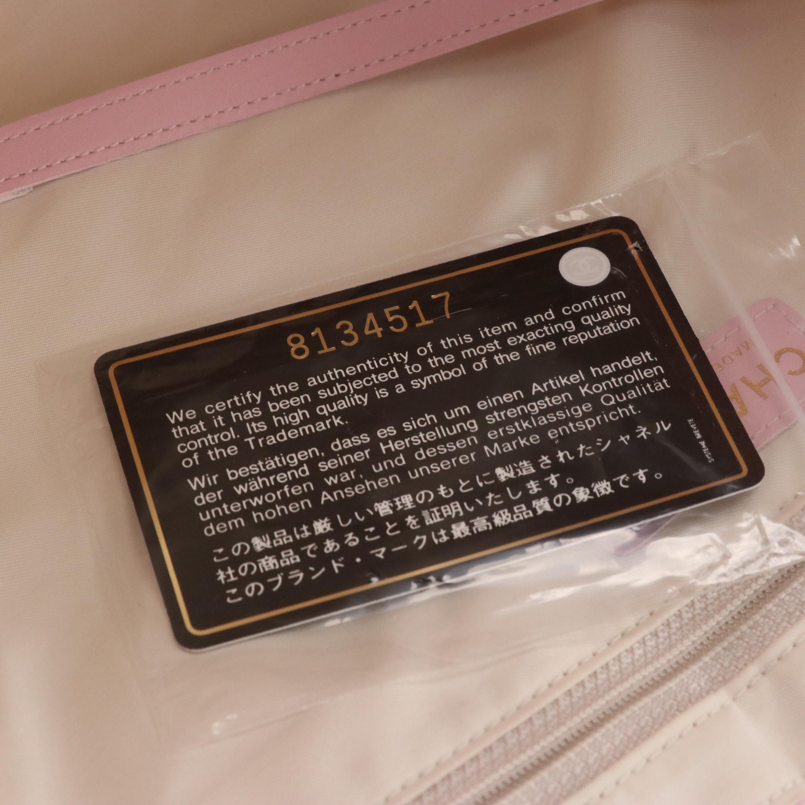 Chanel Travel Ligne Tote in Pink Nylon Jacquard CC Canvas and Leather