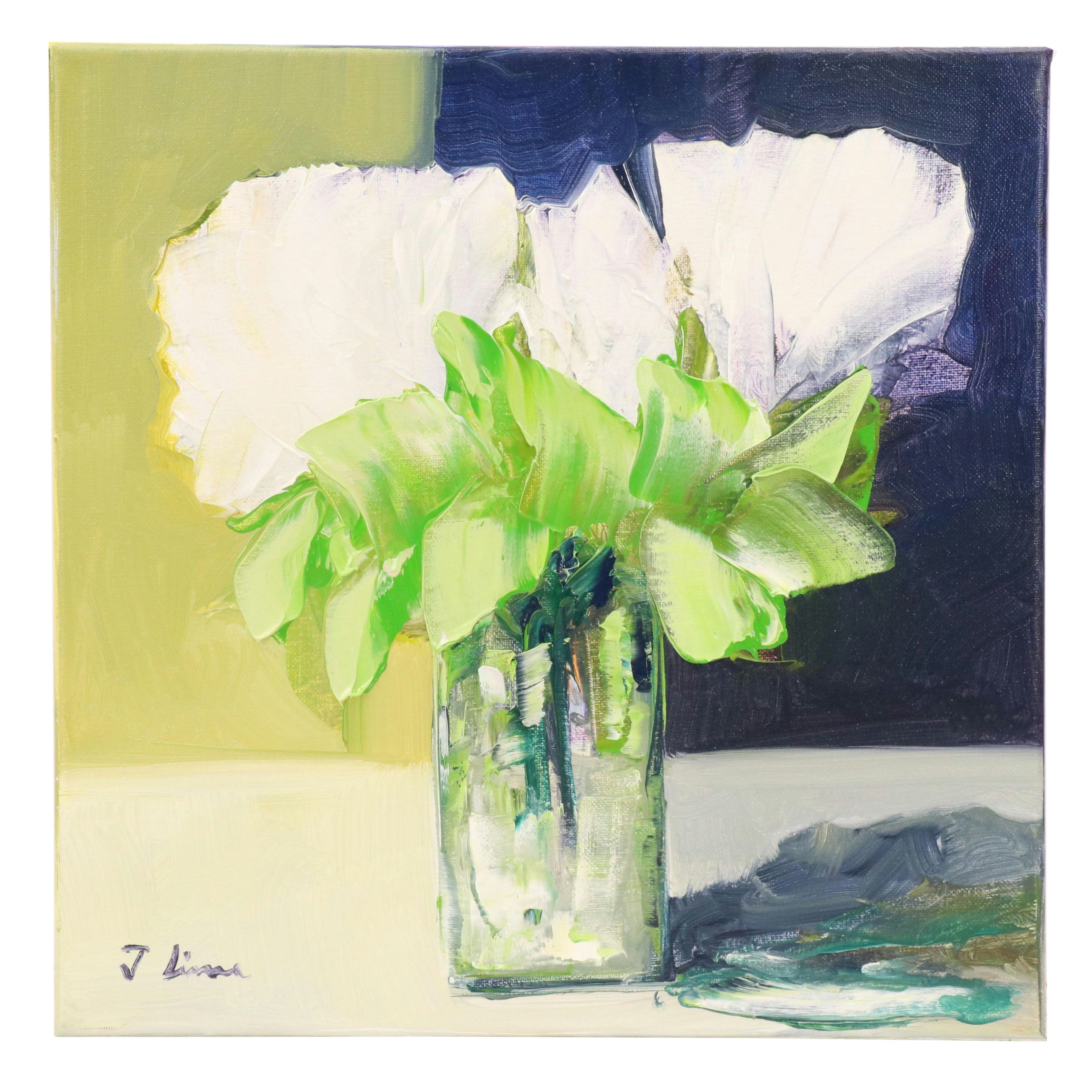 José M. Lima Floral Still Life Oil Painting, 2025