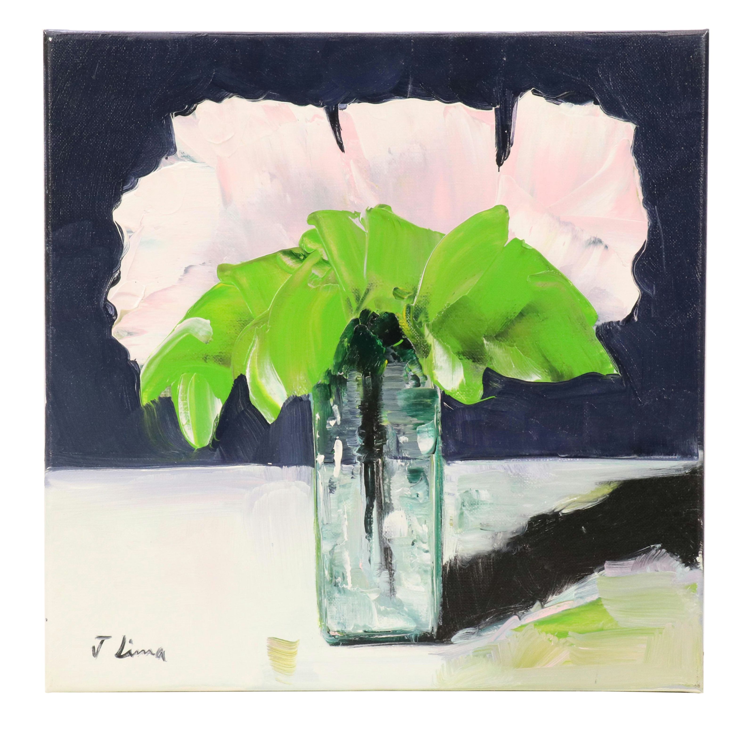 José M. Lima Floral Still Life Oil Painting, 2025