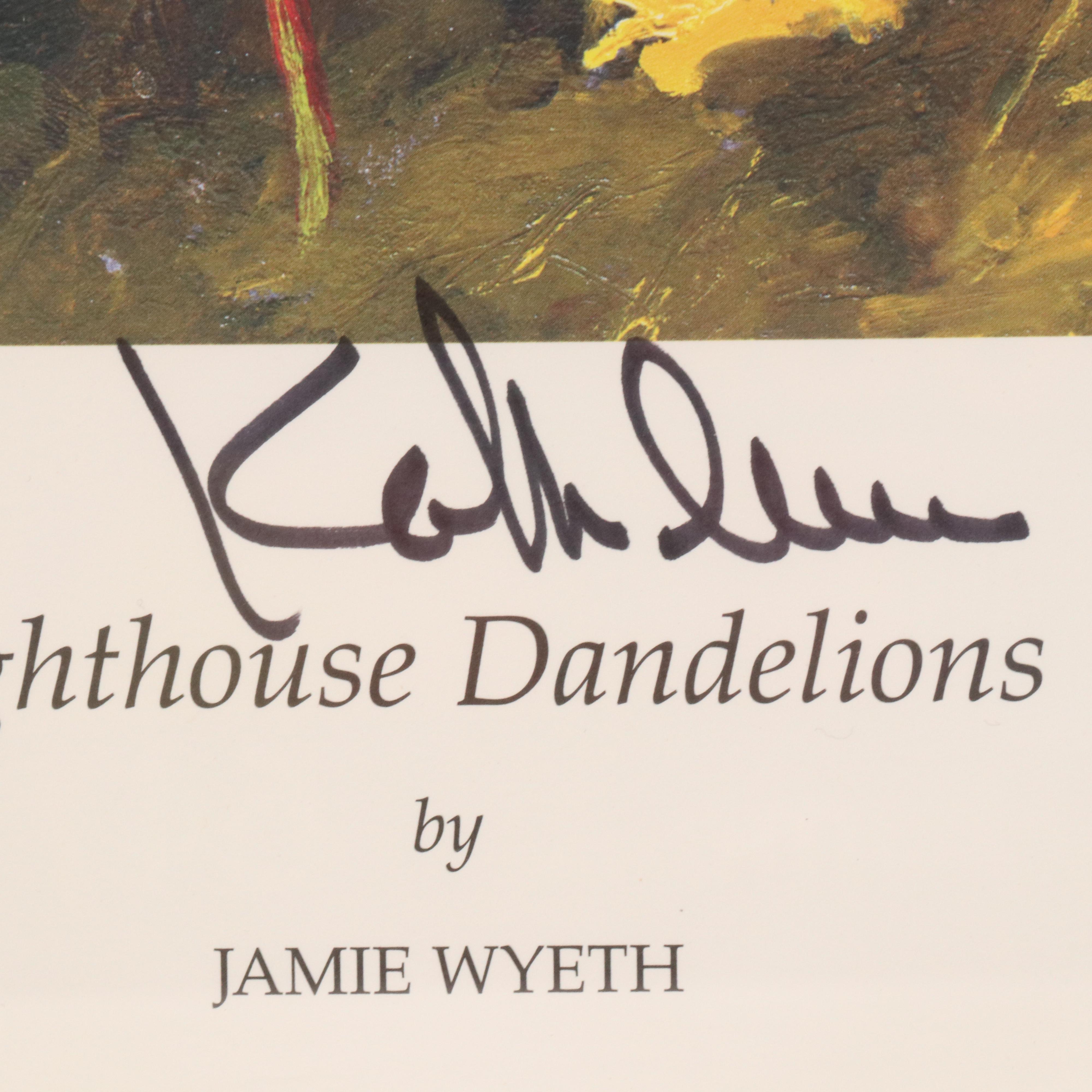 Jamie Wyeth Offset Lithograph "Lighthouse Dandelions"
