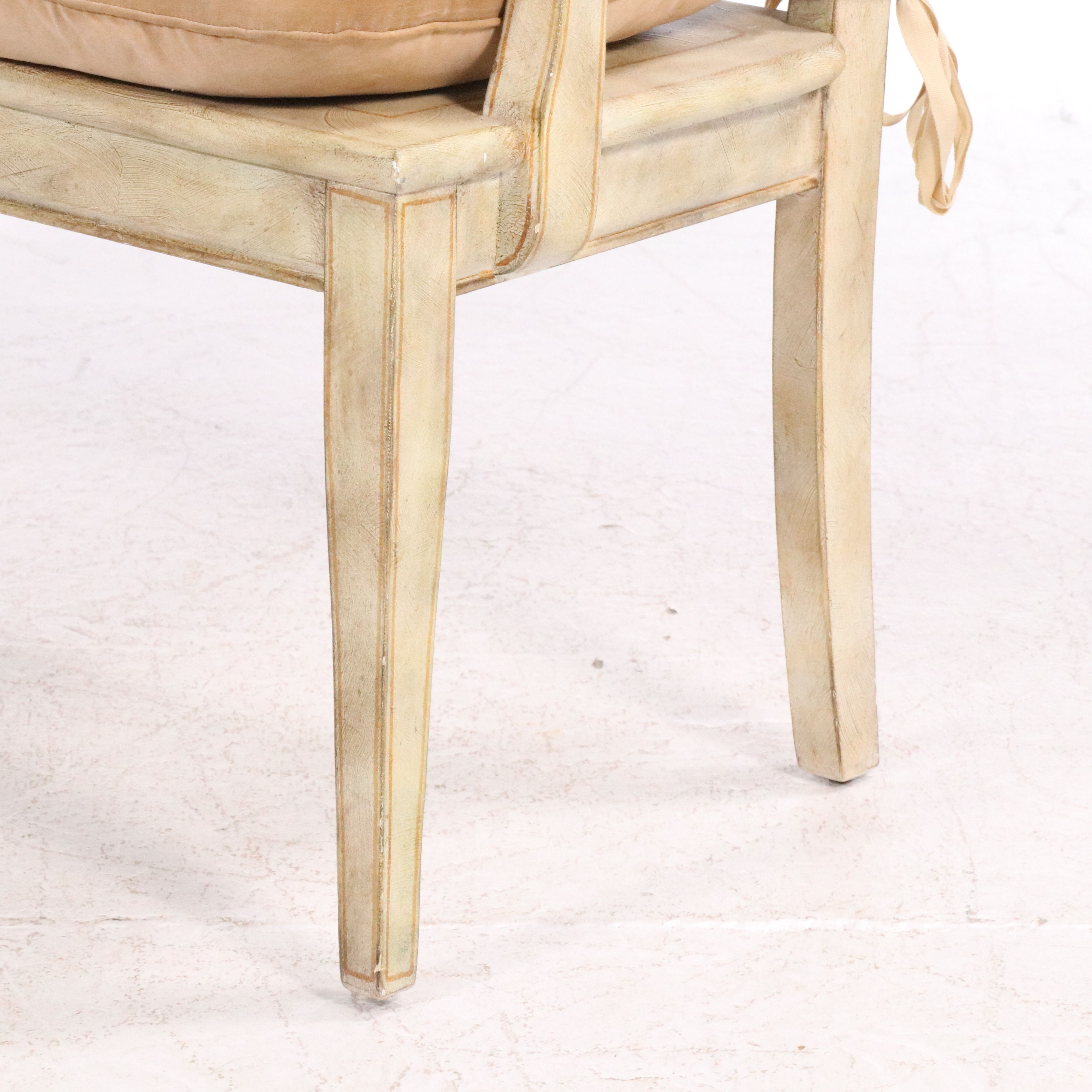 Drexel-Heritage Hand-Painted Wood Bench