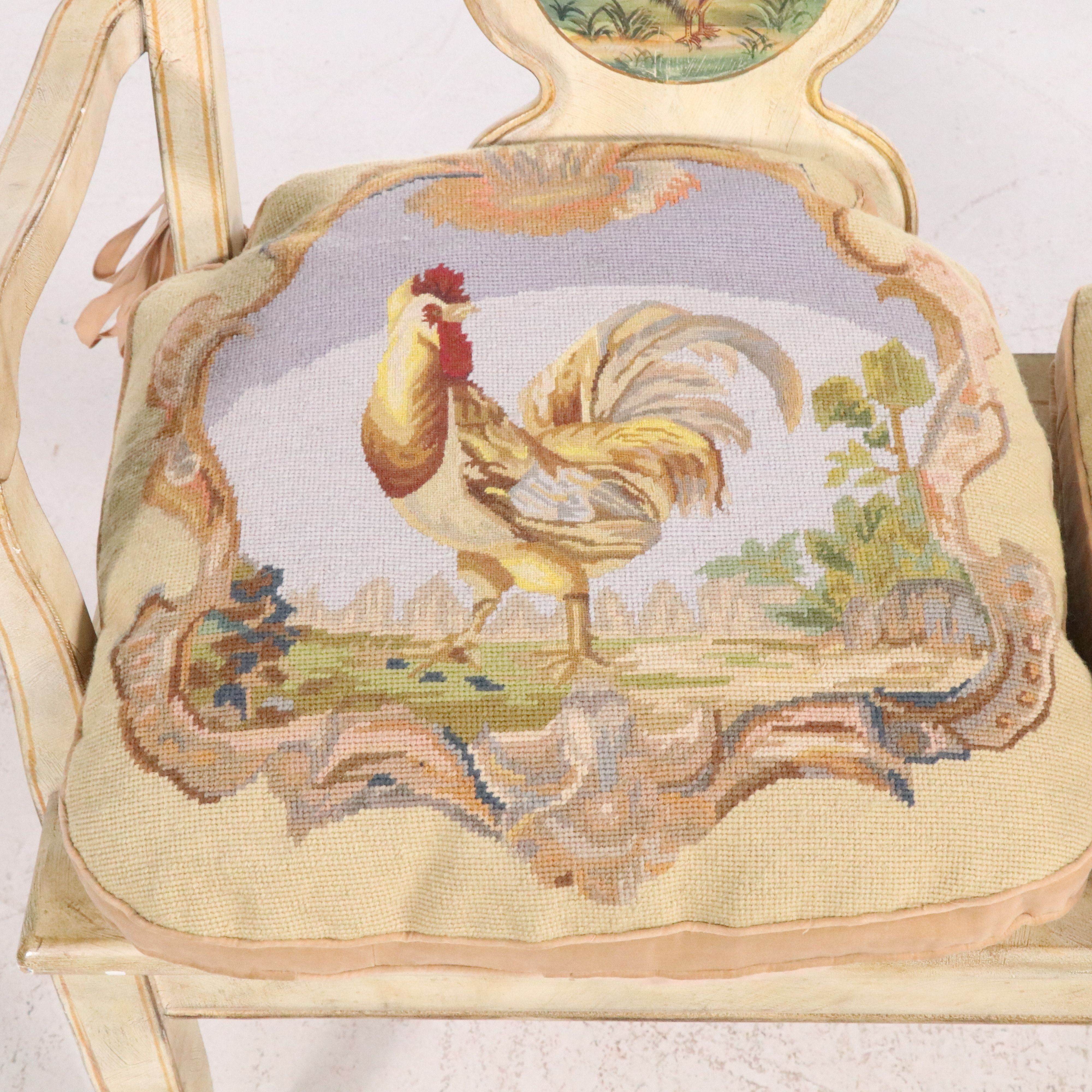 Drexel-Heritage Hand-Painted Wood Bench