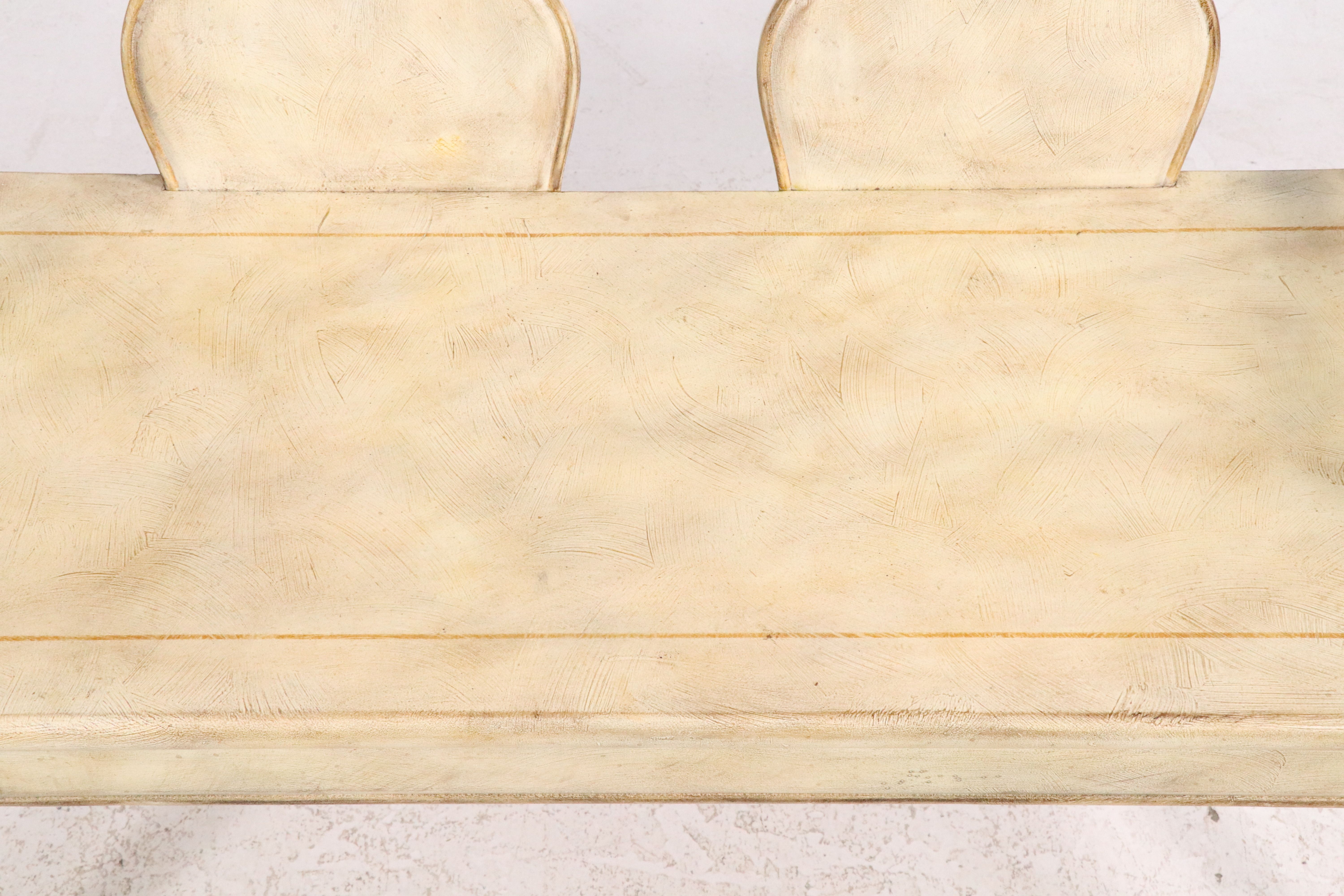 Drexel-Heritage Hand-Painted Wood Bench