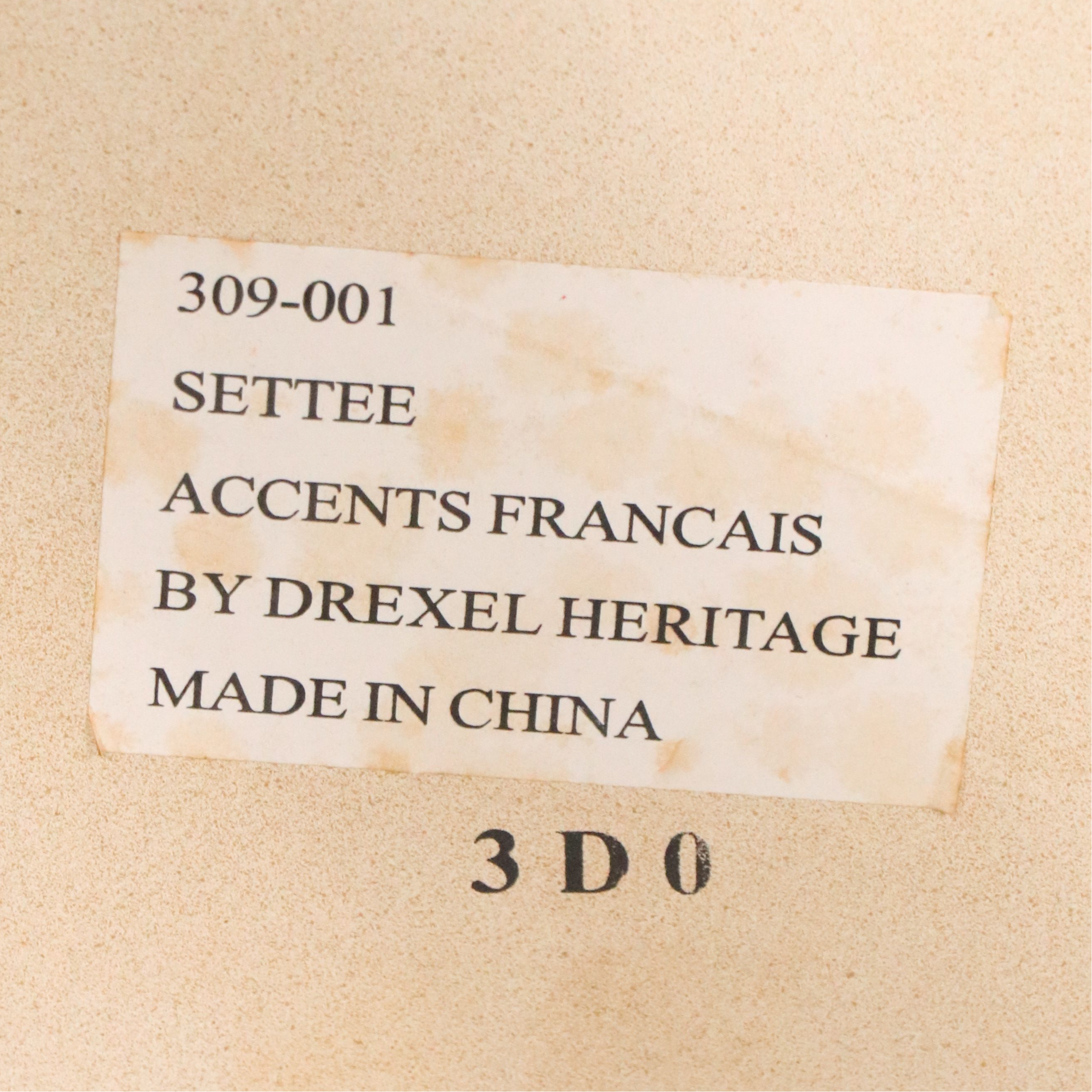 Drexel-Heritage Hand-Painted Wood Bench