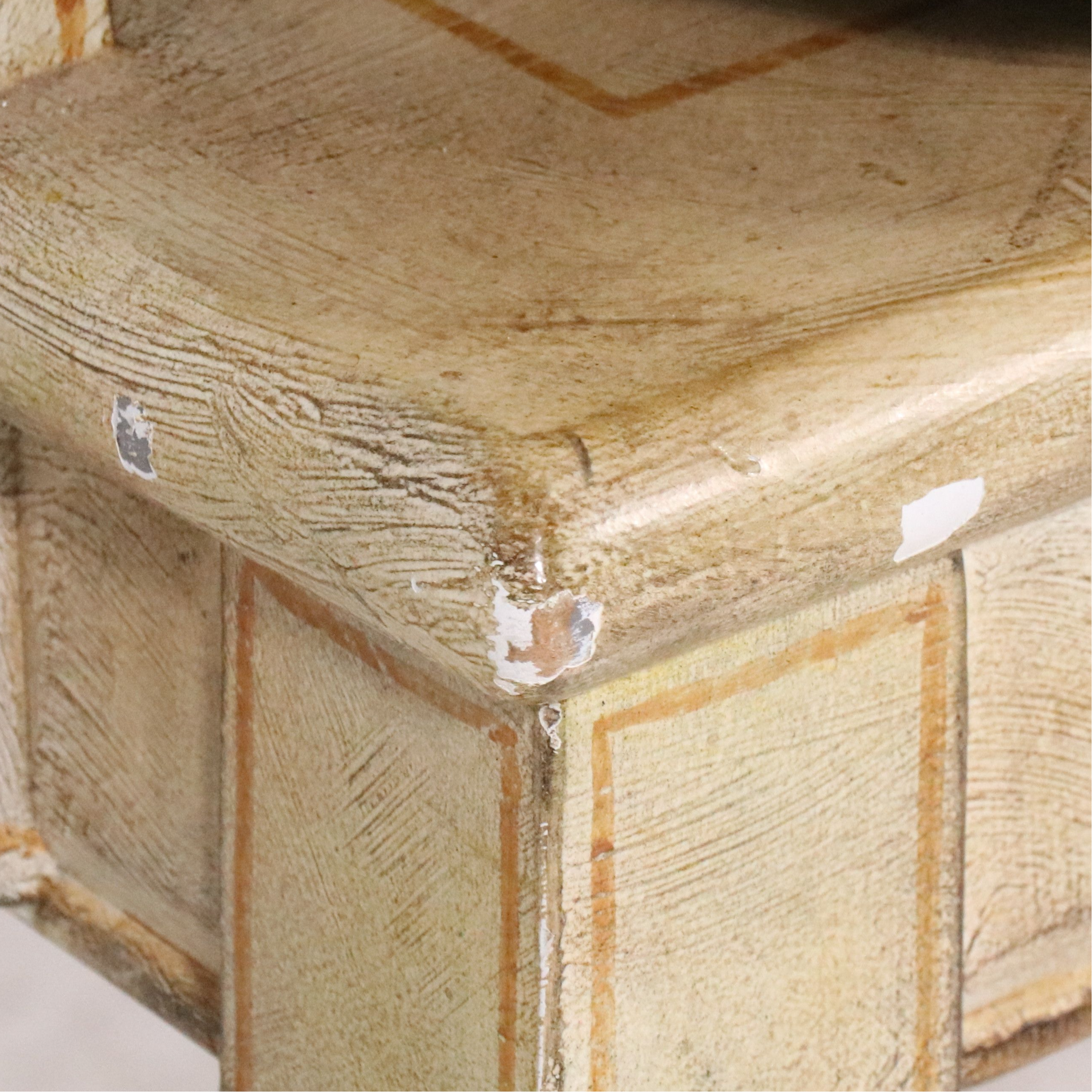 Drexel-Heritage Hand-Painted Wood Bench