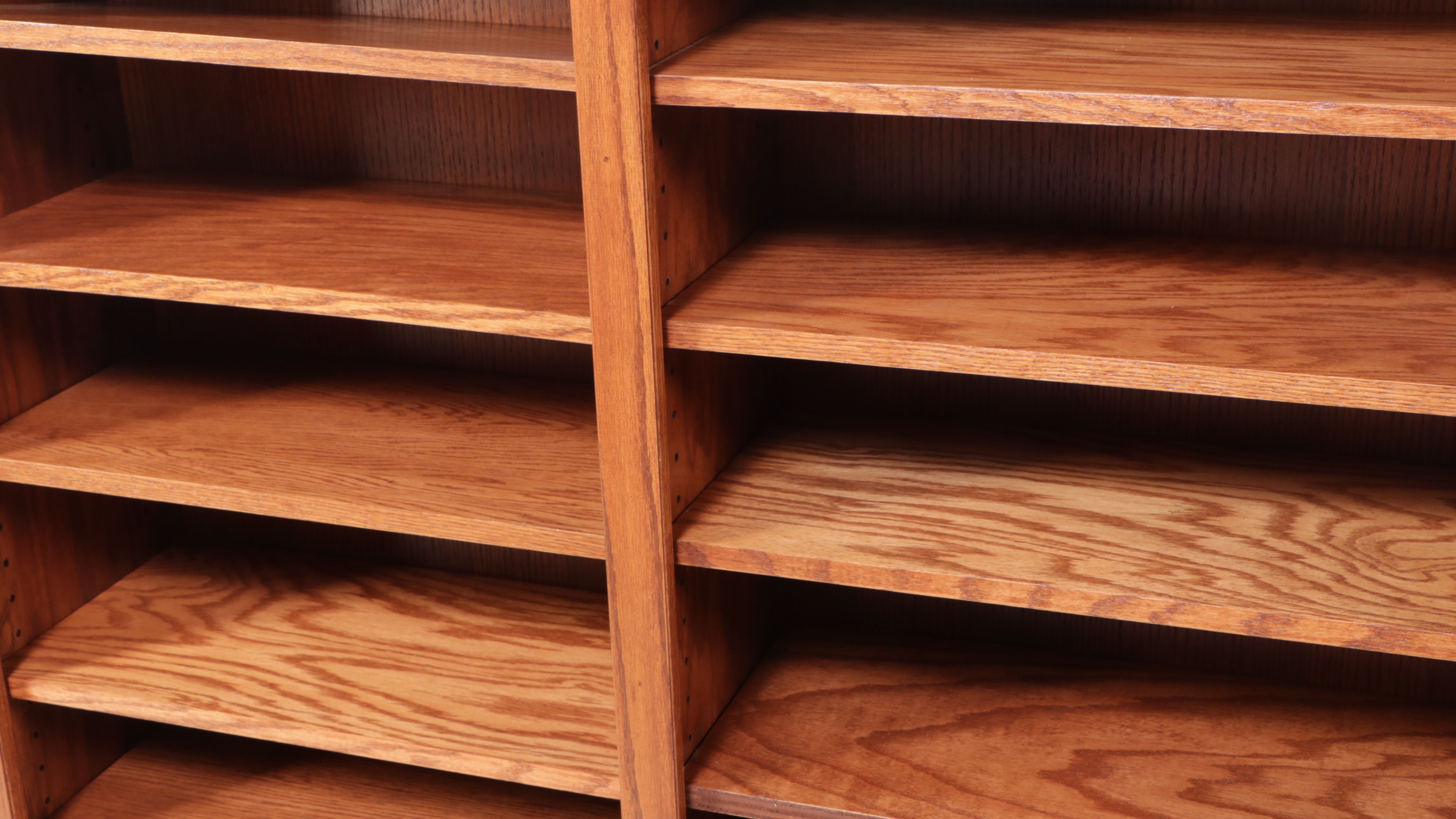 Wood America "Red River" Oak Veneered Bookcase