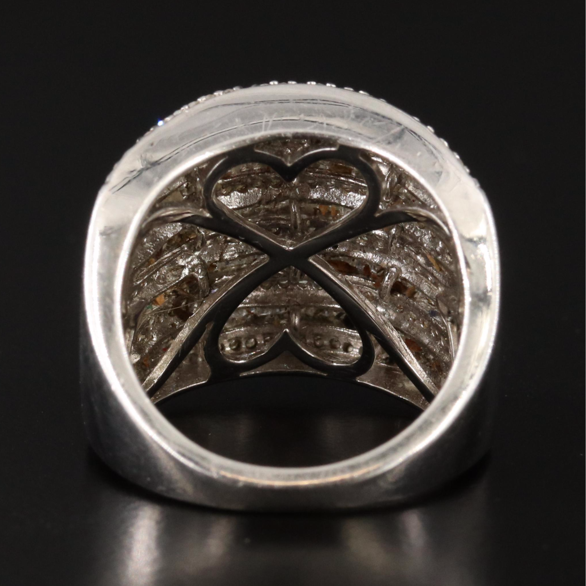 Sterling Diamond Tapered Ring