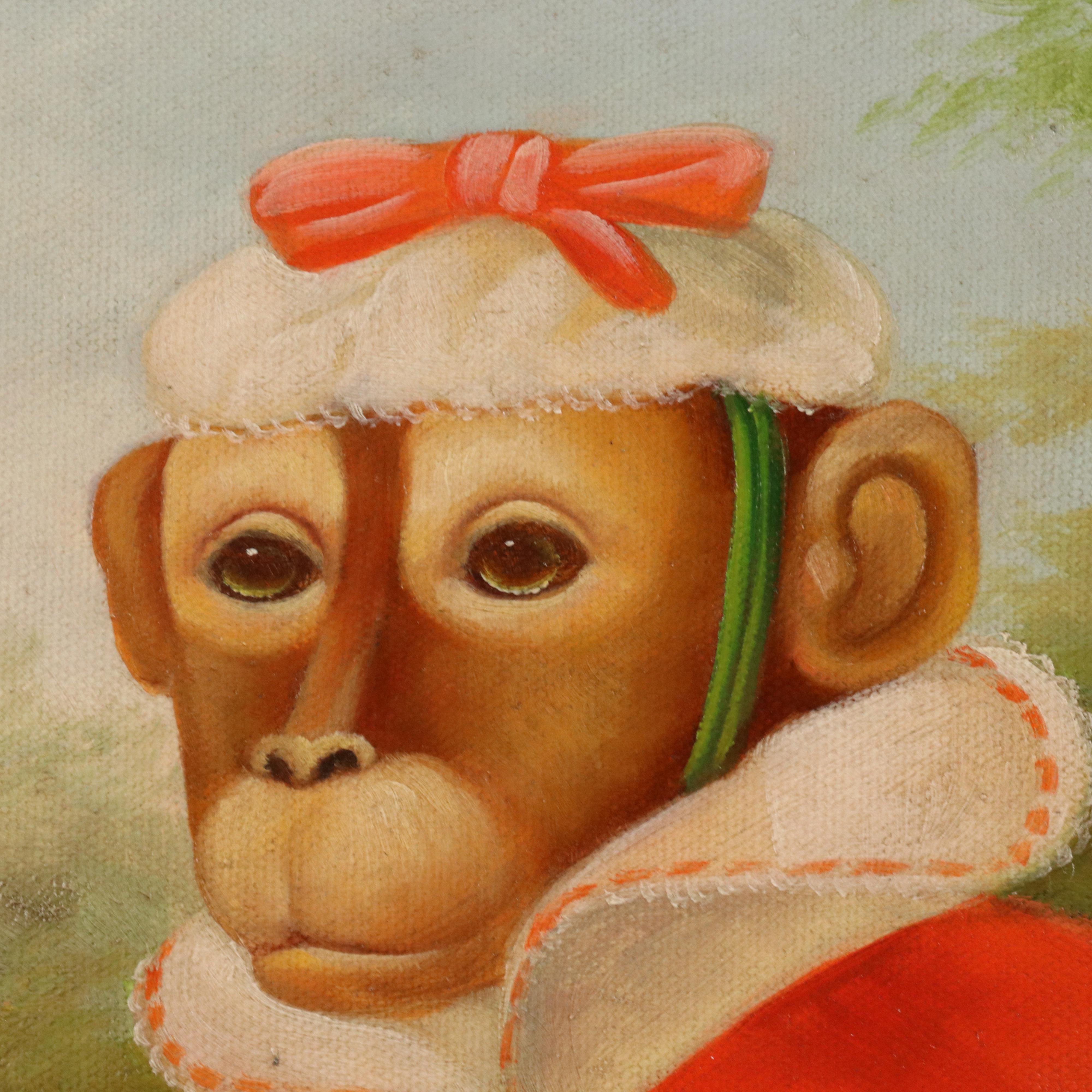 Anthropomorphic Monkey Oil Painting
