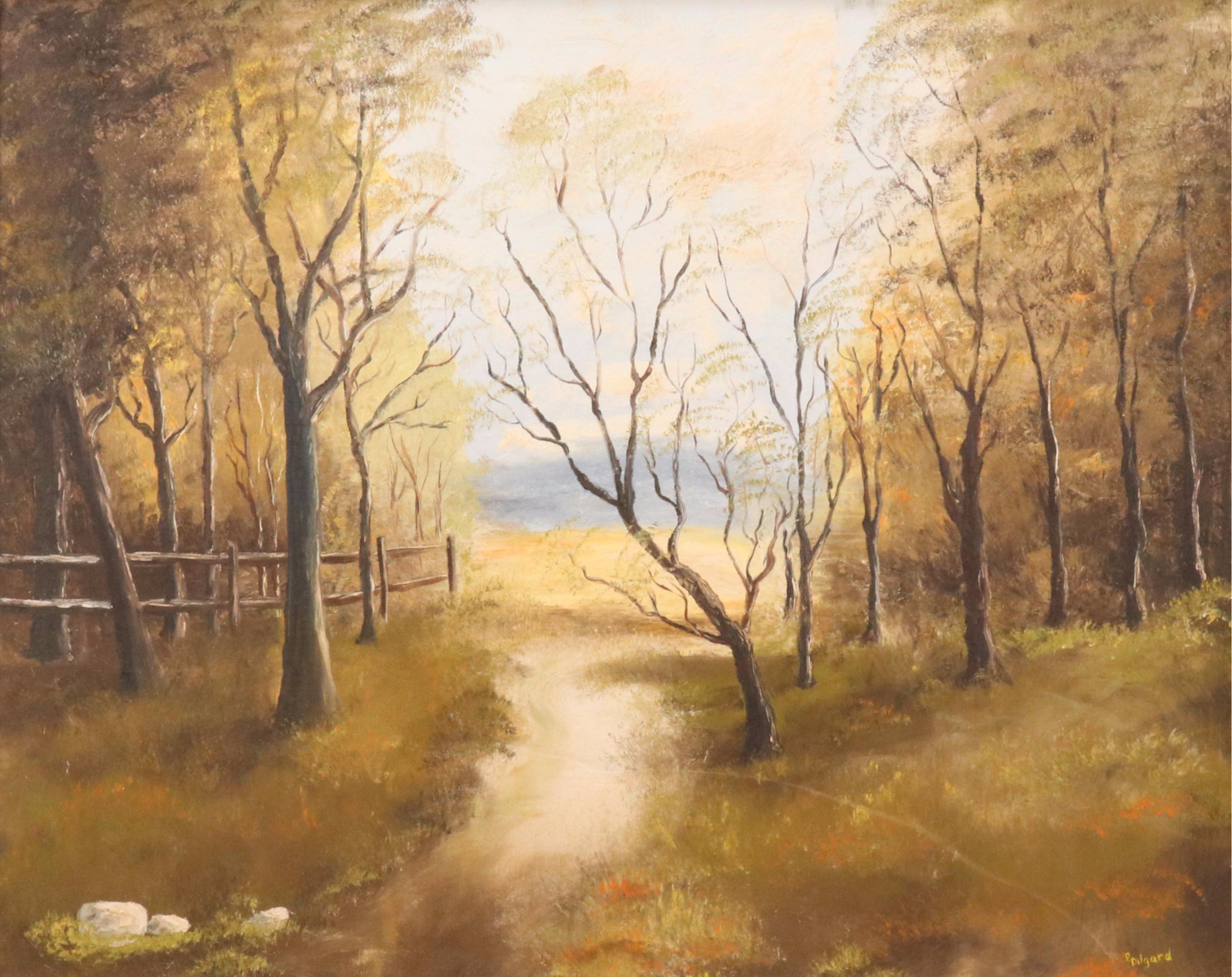 P. Dilgard Country Landscape Oil Painting