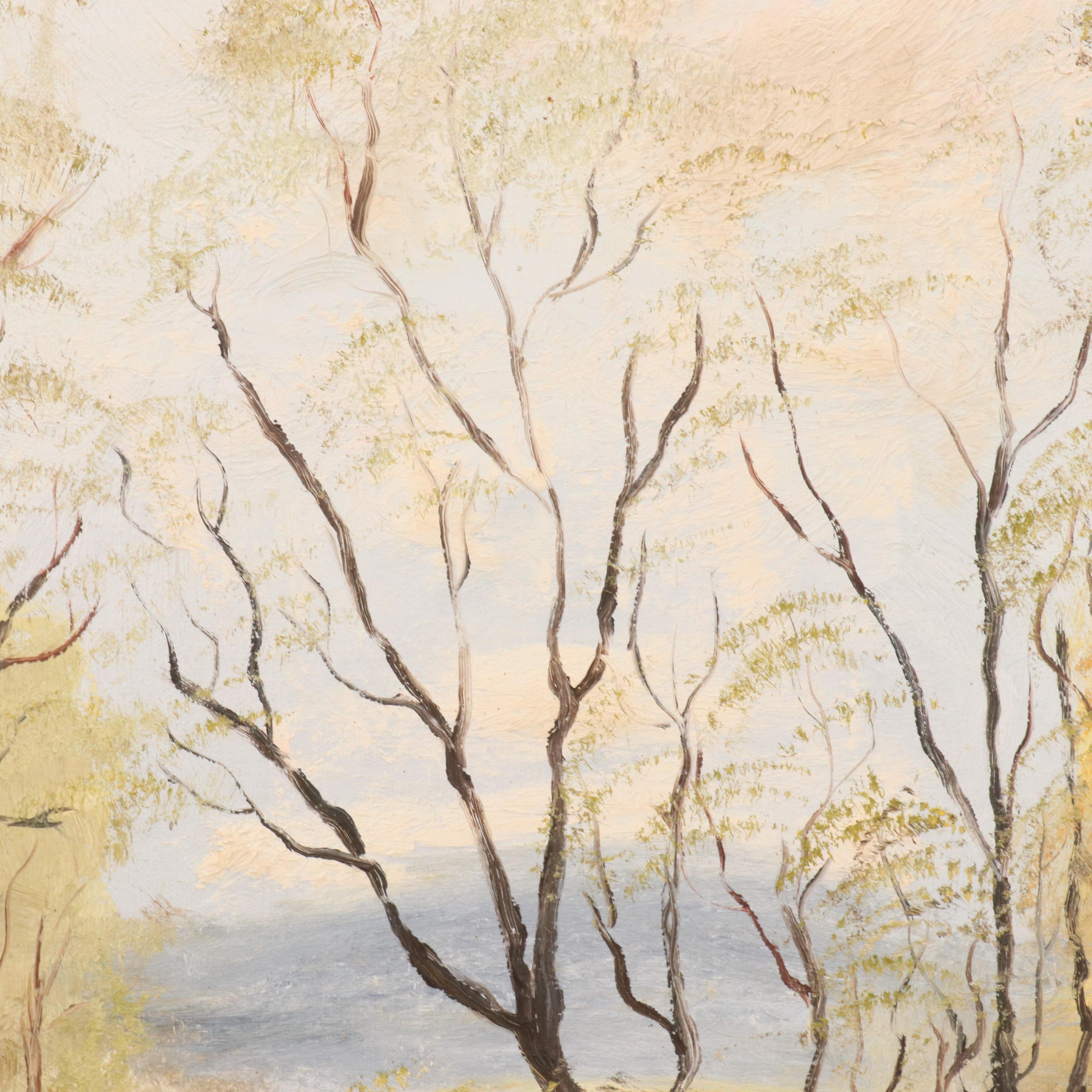 P. Dilgard Country Landscape Oil Painting