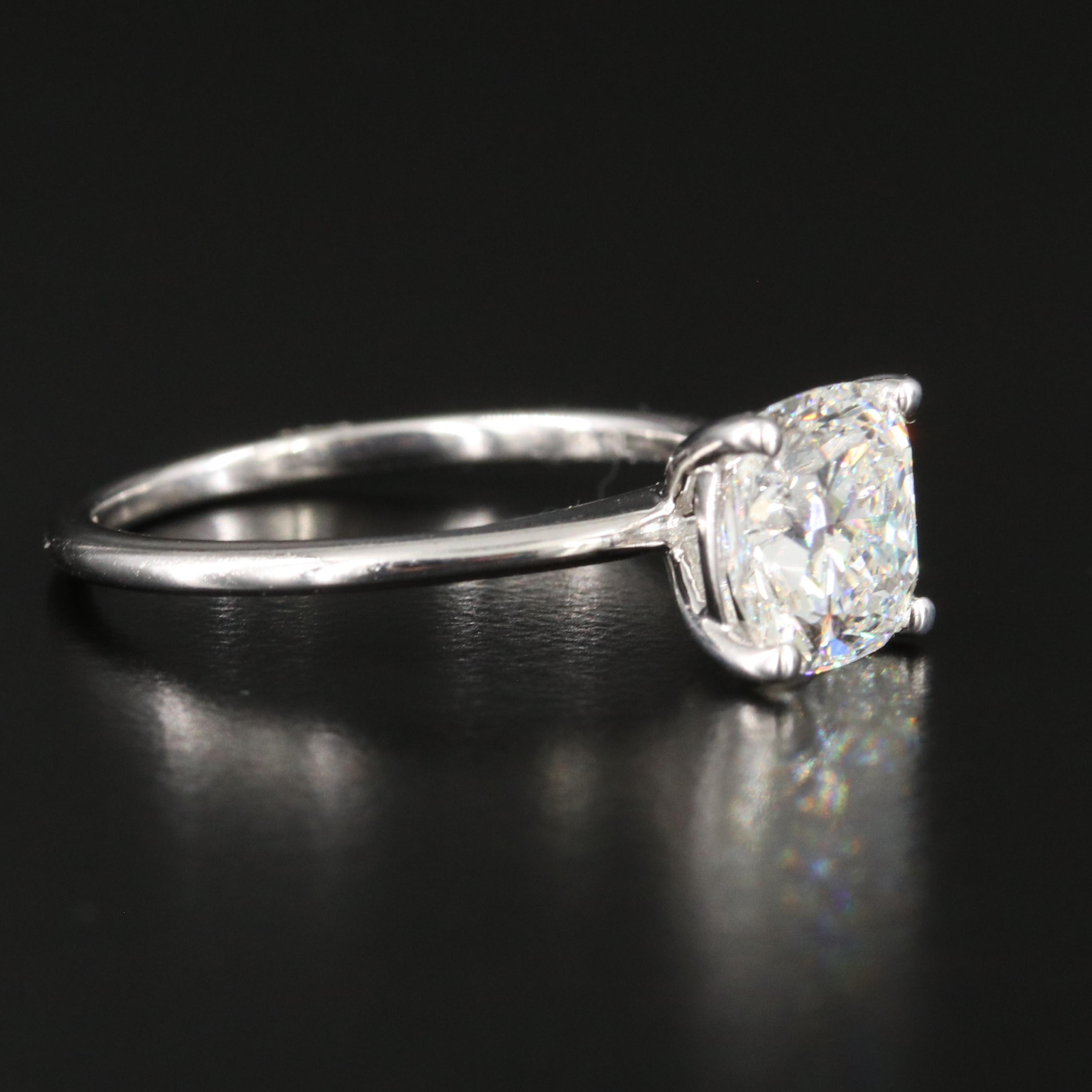 14K 2.08 CT Lab Grown Diamond Solitaire Ring with IGI Online Report