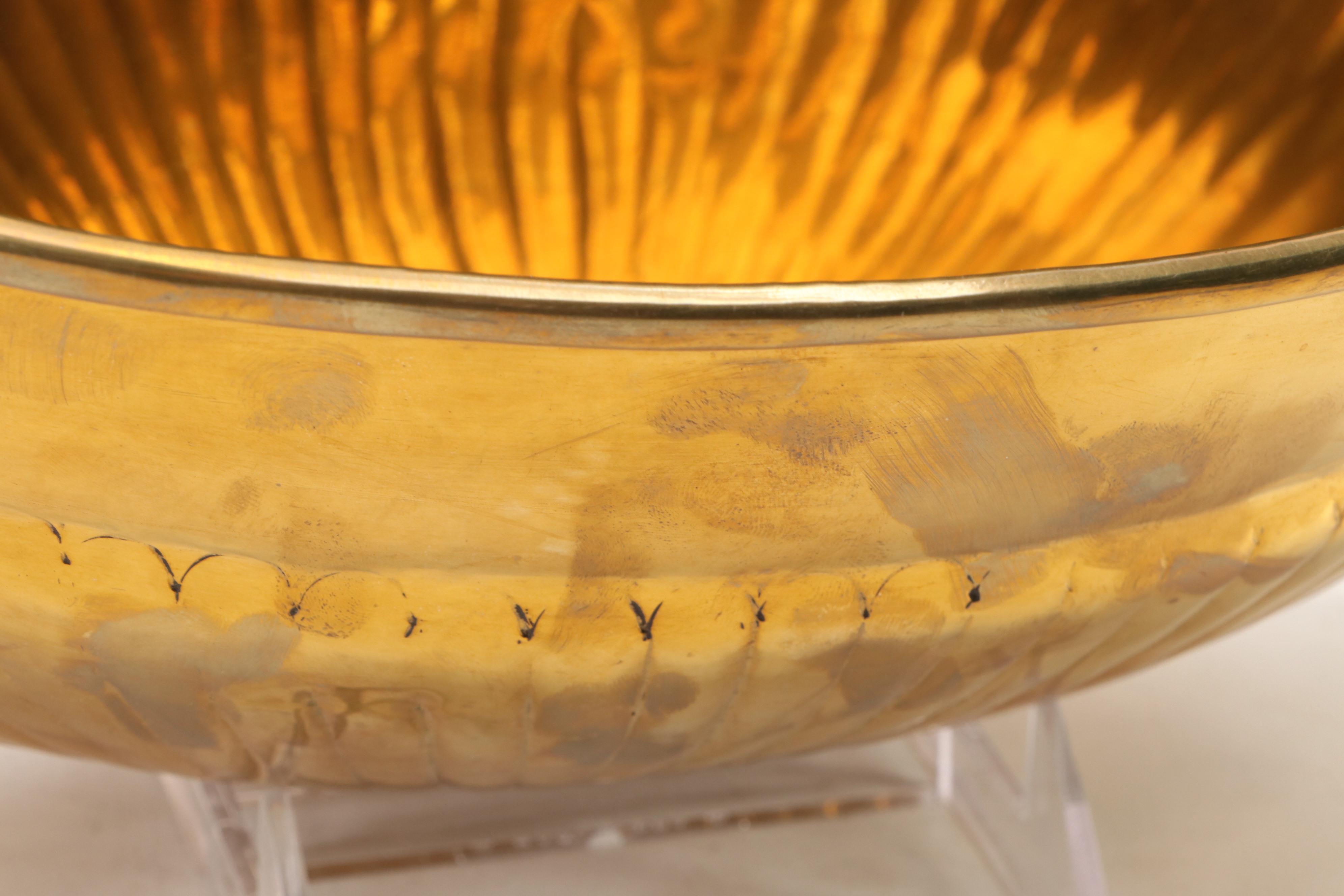 Indian Brass Amphora Vase and Wall Planters