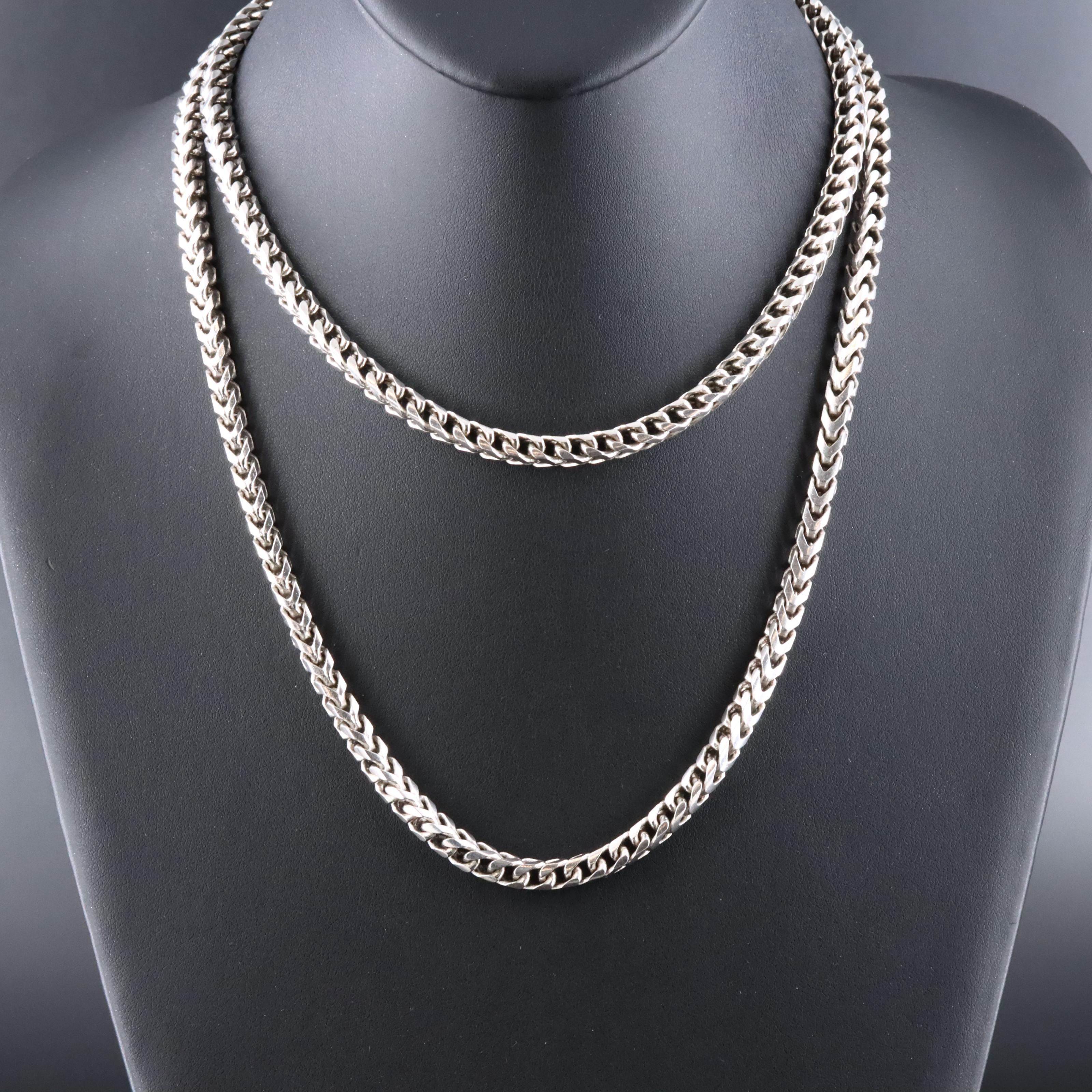 Sterling Foxtail Chain Necklace