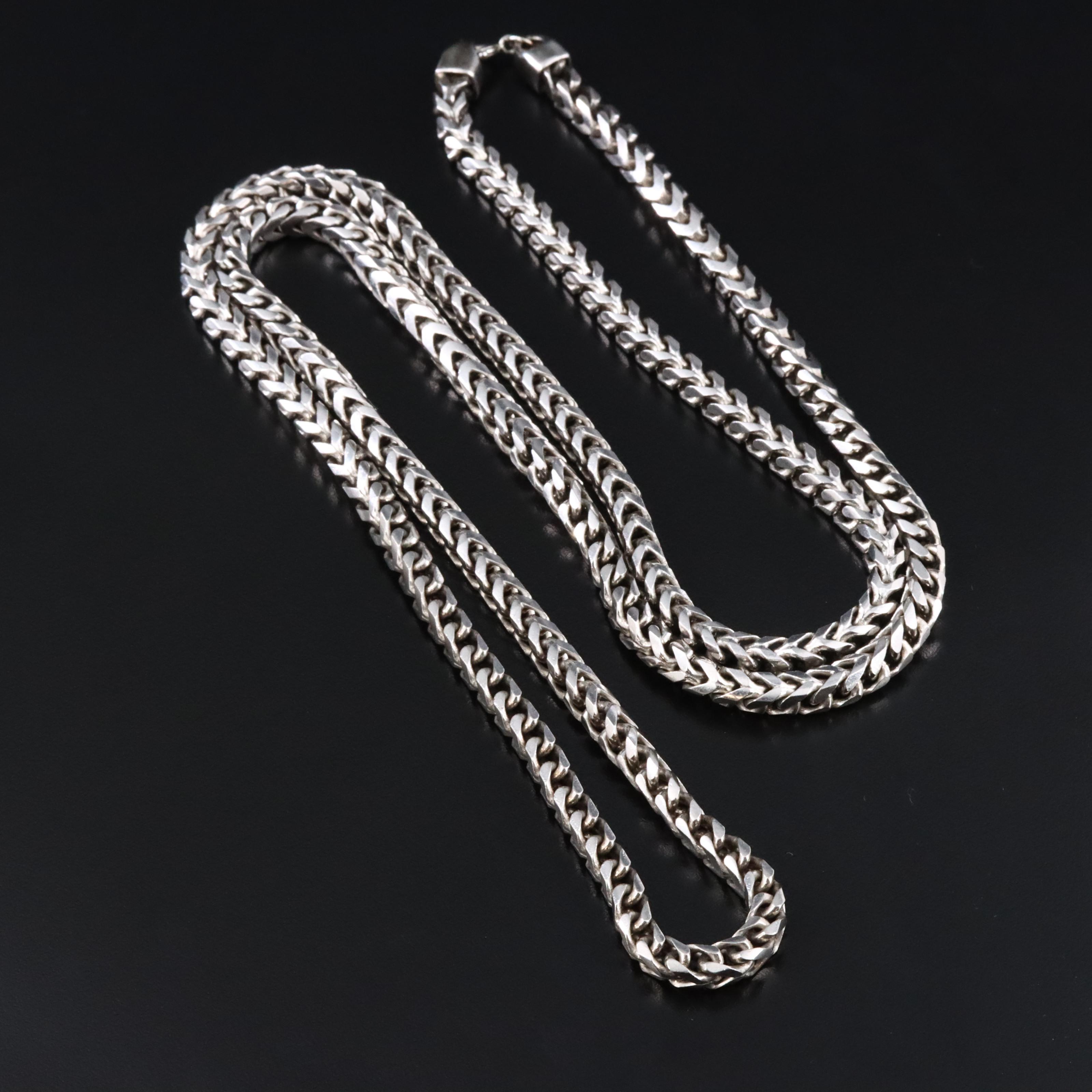 Sterling Foxtail Chain Necklace