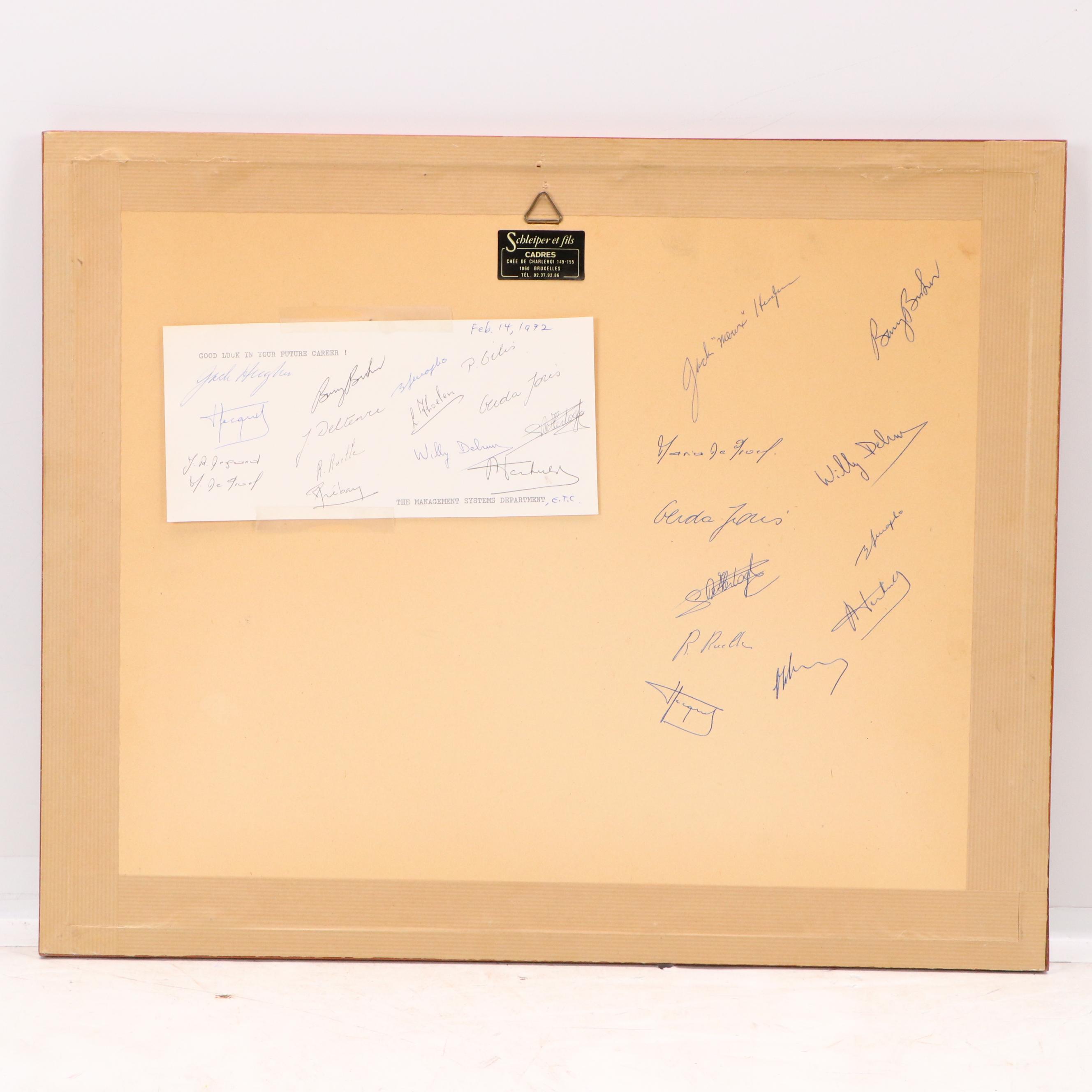 Hand-Colored Lithograph of 1900 Lohner-Porsche Hybrid