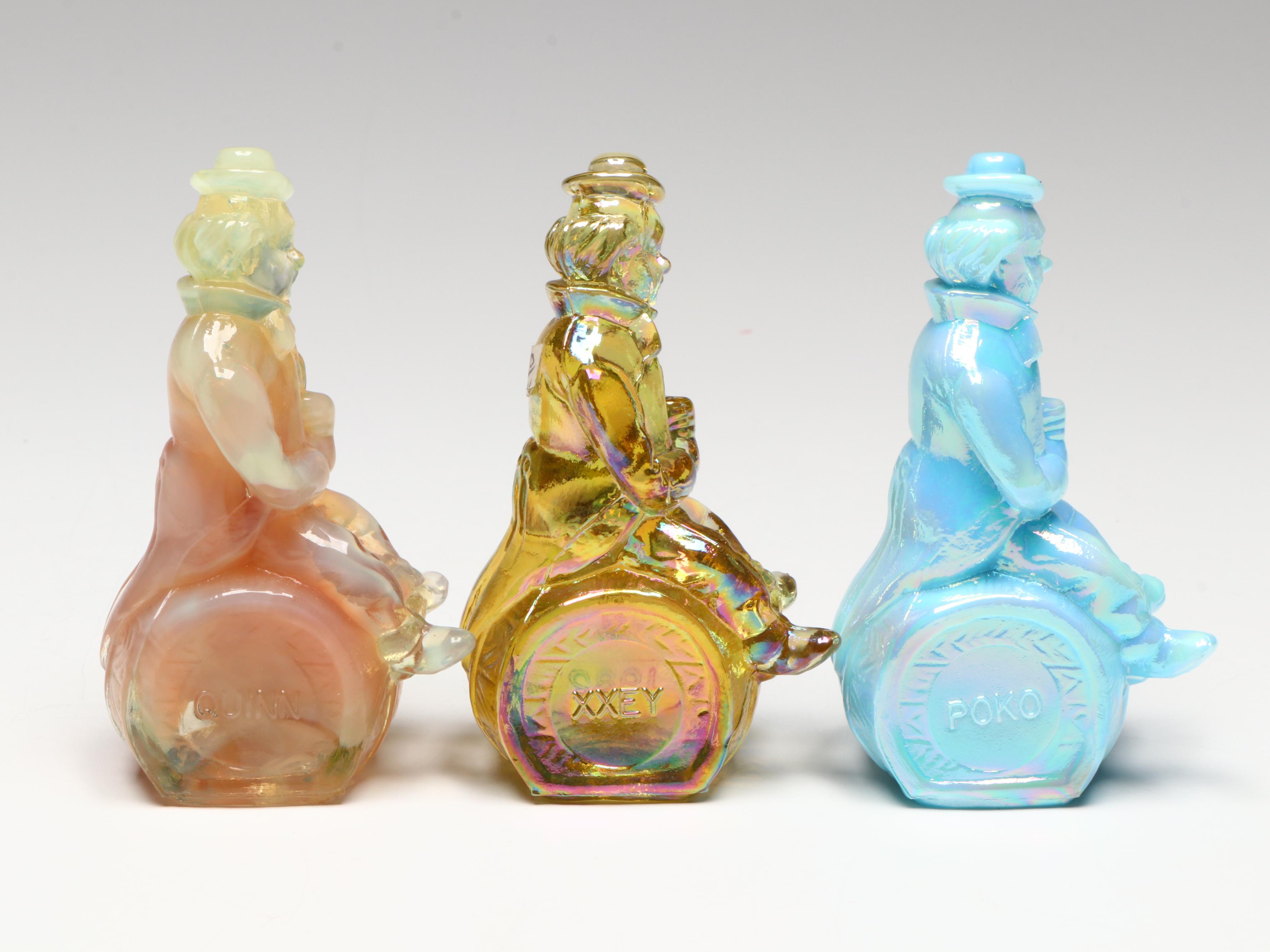 Mosser Glass "Poko," "Quinn," and Xxey Figurines, Late 20th Century