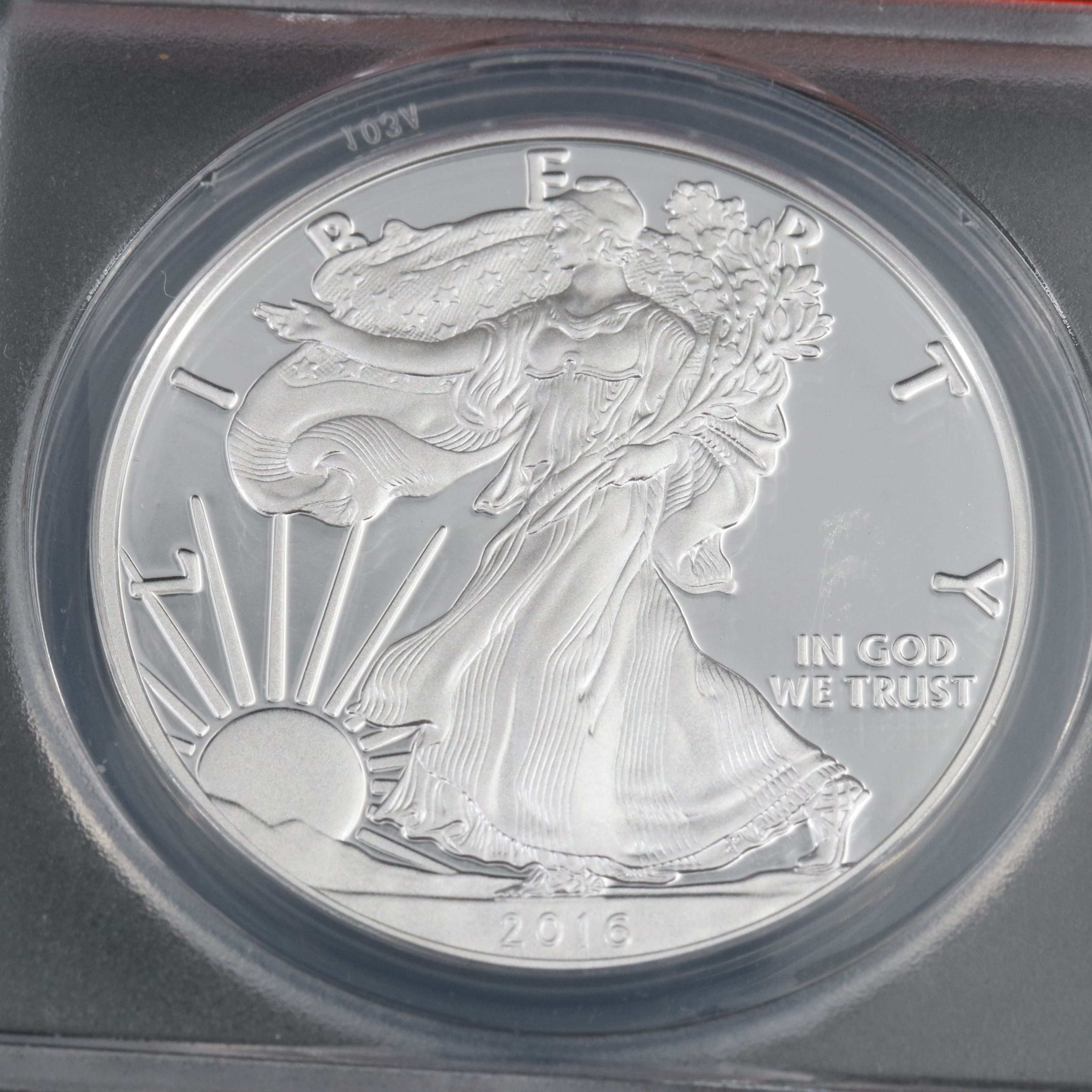 ANACS PR70 DCAM 2016-W First Release Silver Eagle Proof Coin