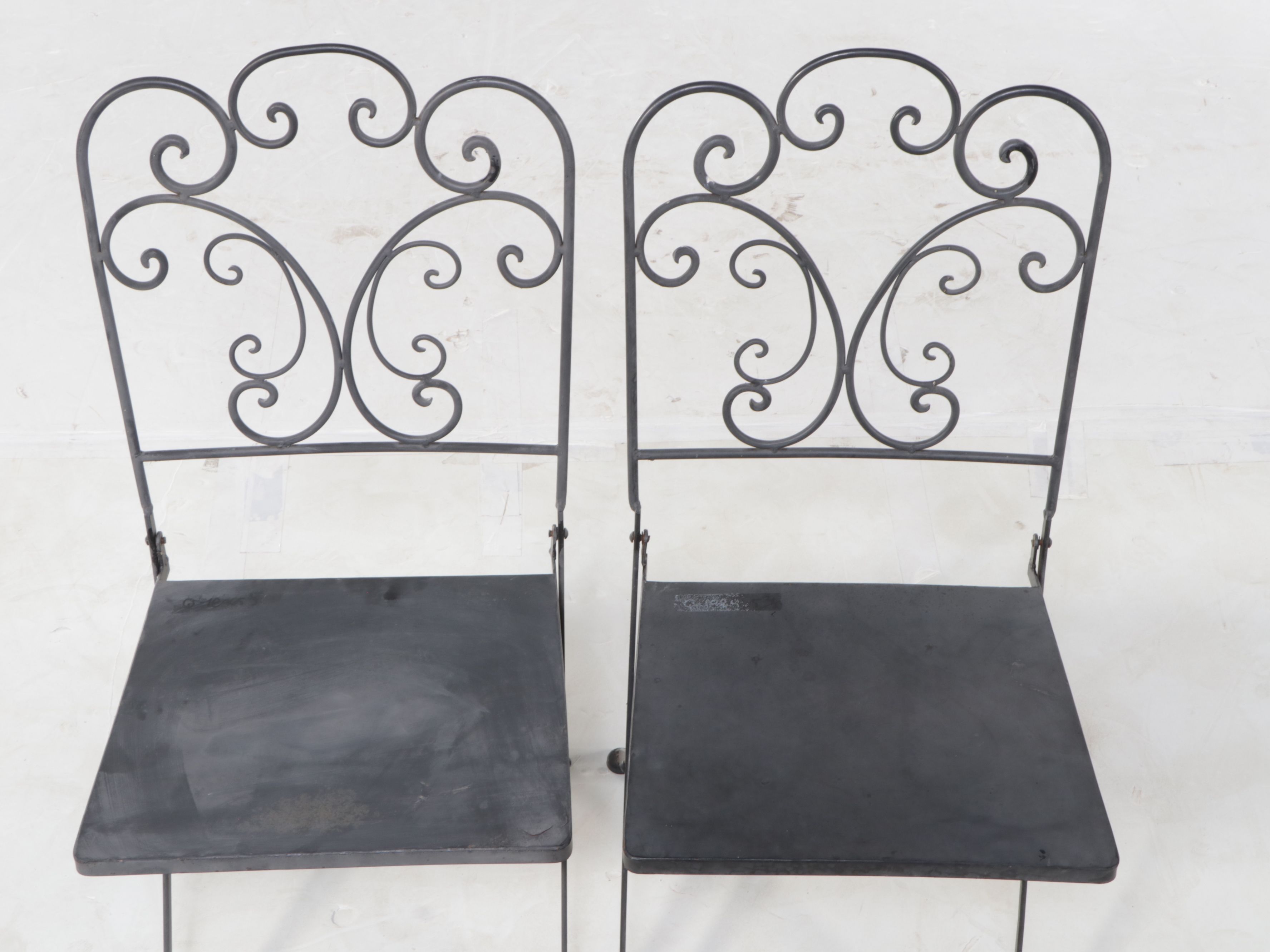 Cast Metal Bistro Table with Chairs