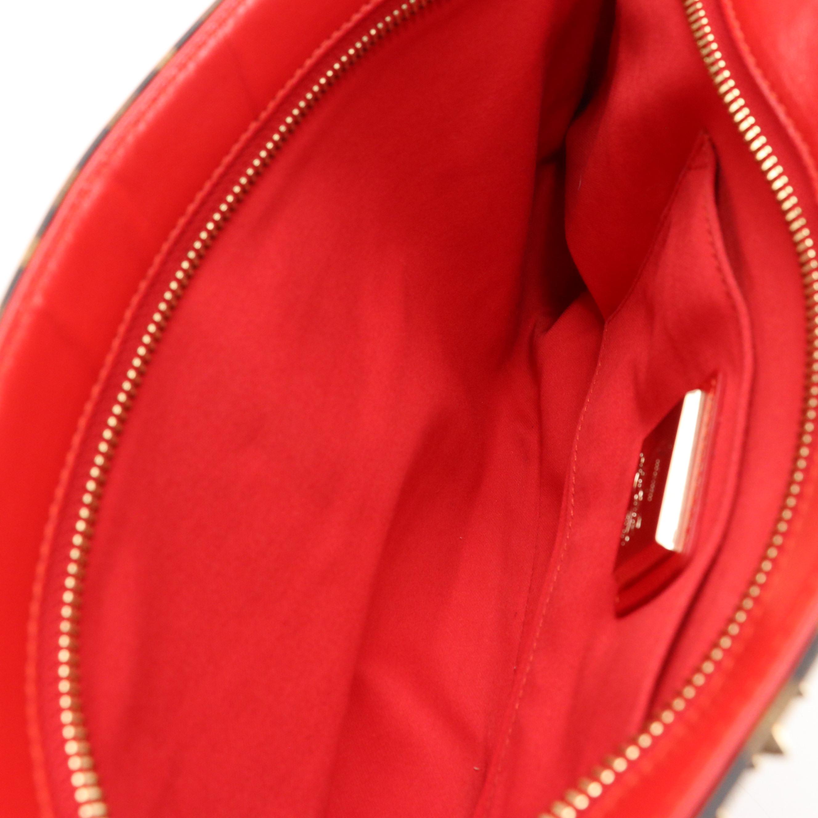 Christian Louboutin Loubiposh Spiked Clutch in Leopard Print Patent Leather