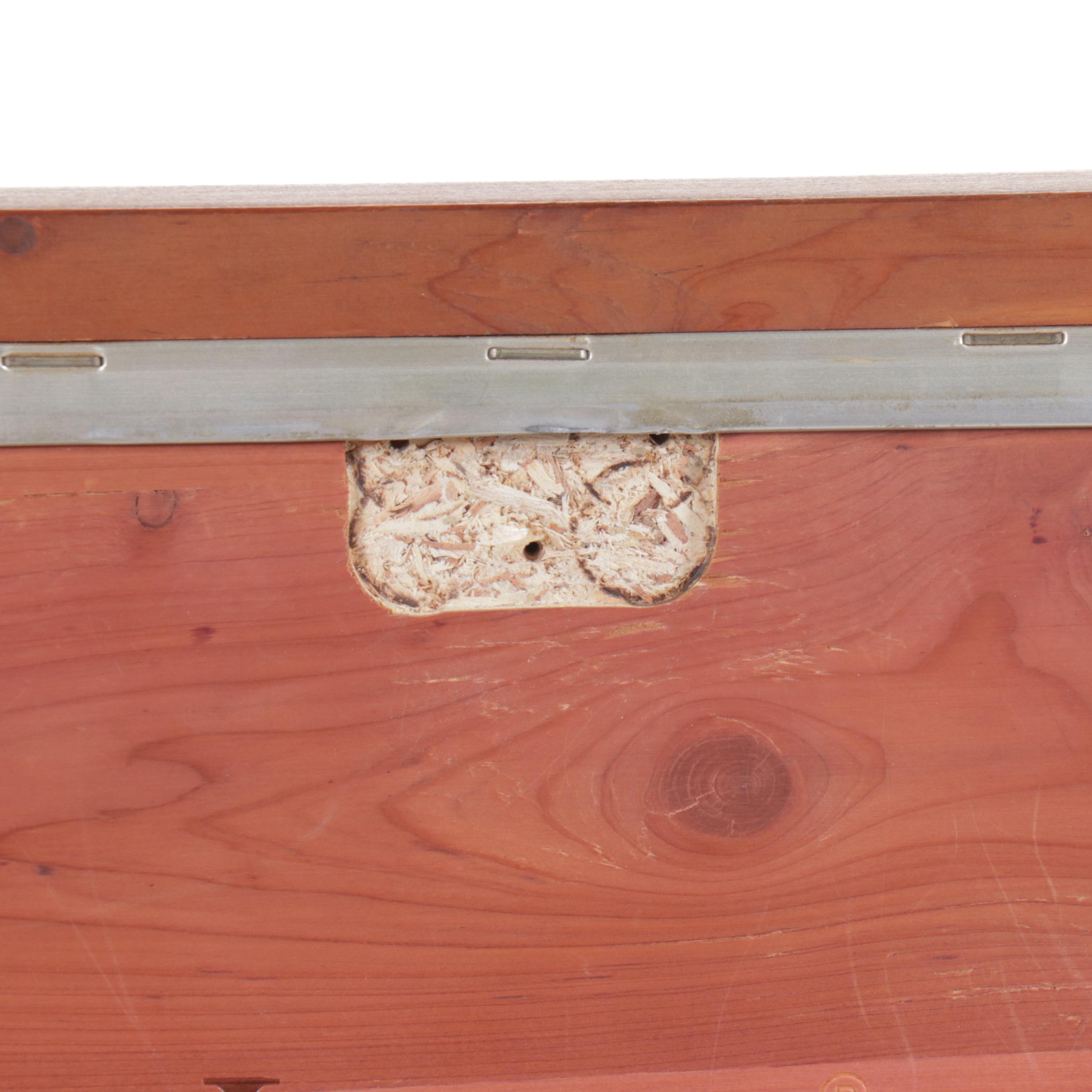 Lane Mid Century Modern Walnut Blanket Chest with Cedar Lining