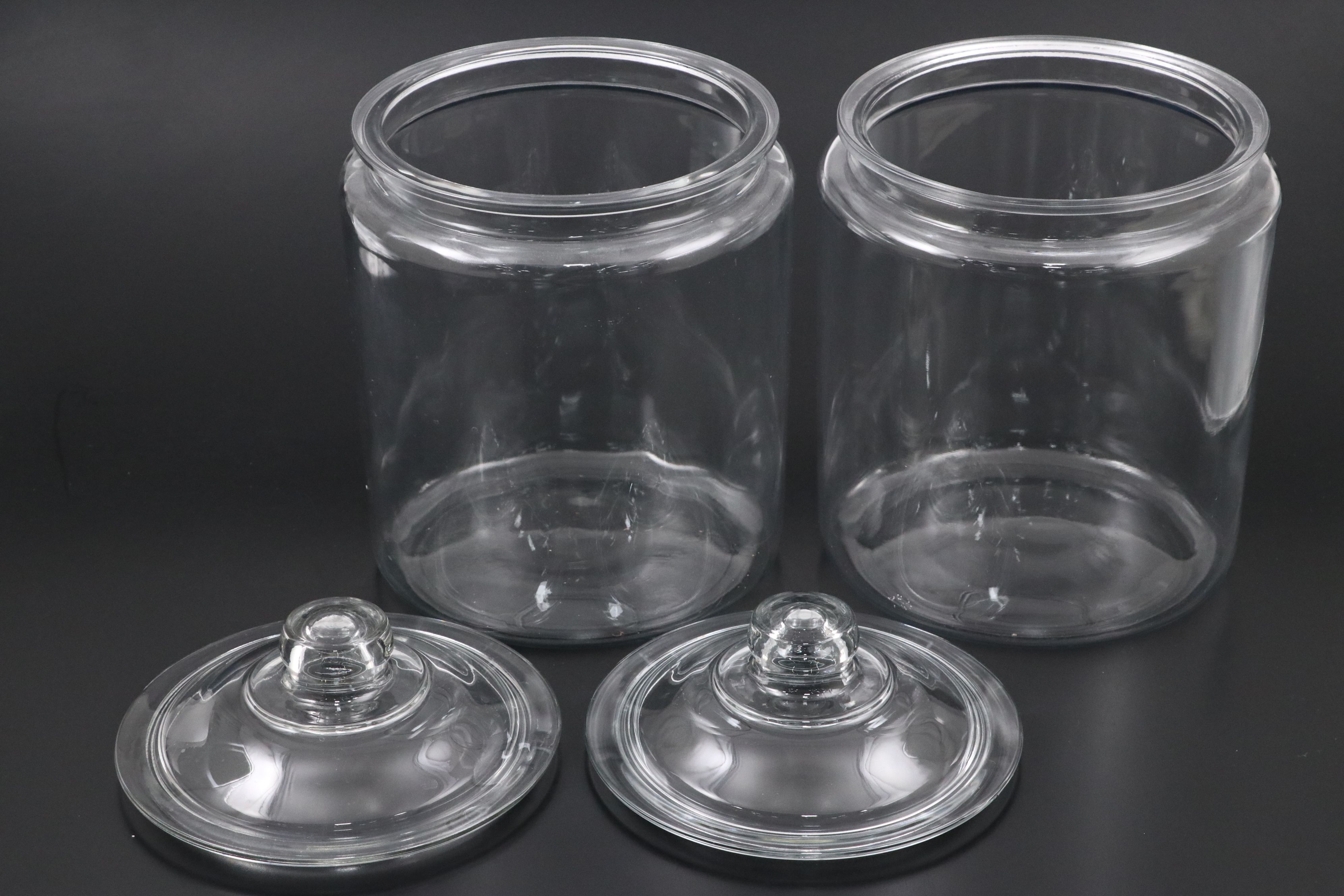 Large Glass Lidded Jars