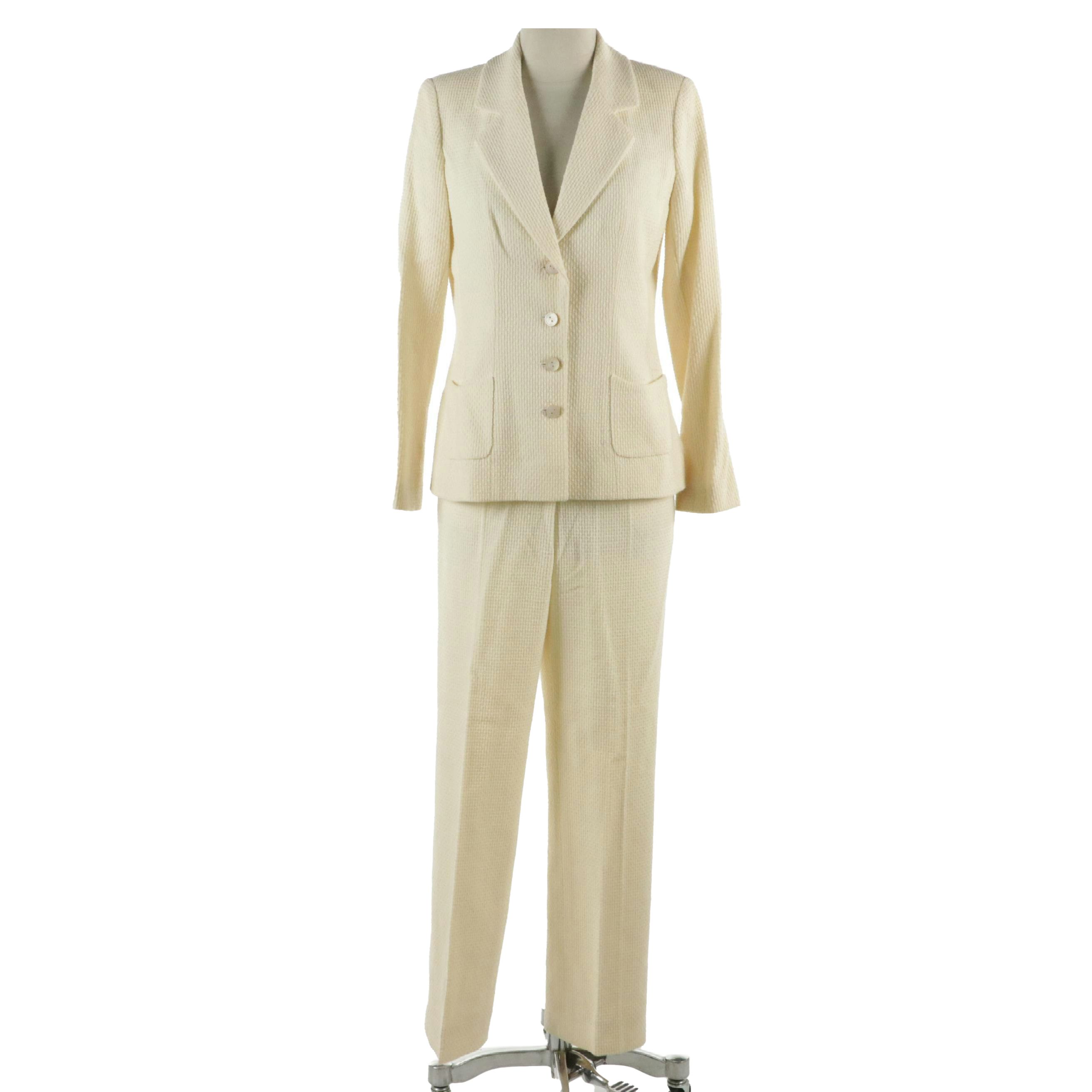 Chanel Cruise Collection Pantsuit in Textured Wool Blend