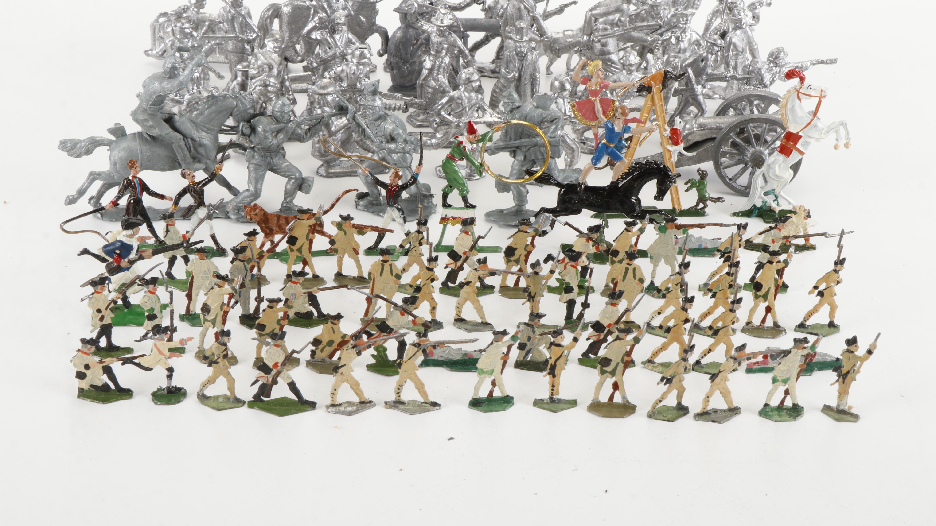 Strombecker Cast Metal Toy Revolutionary Soldiers and More