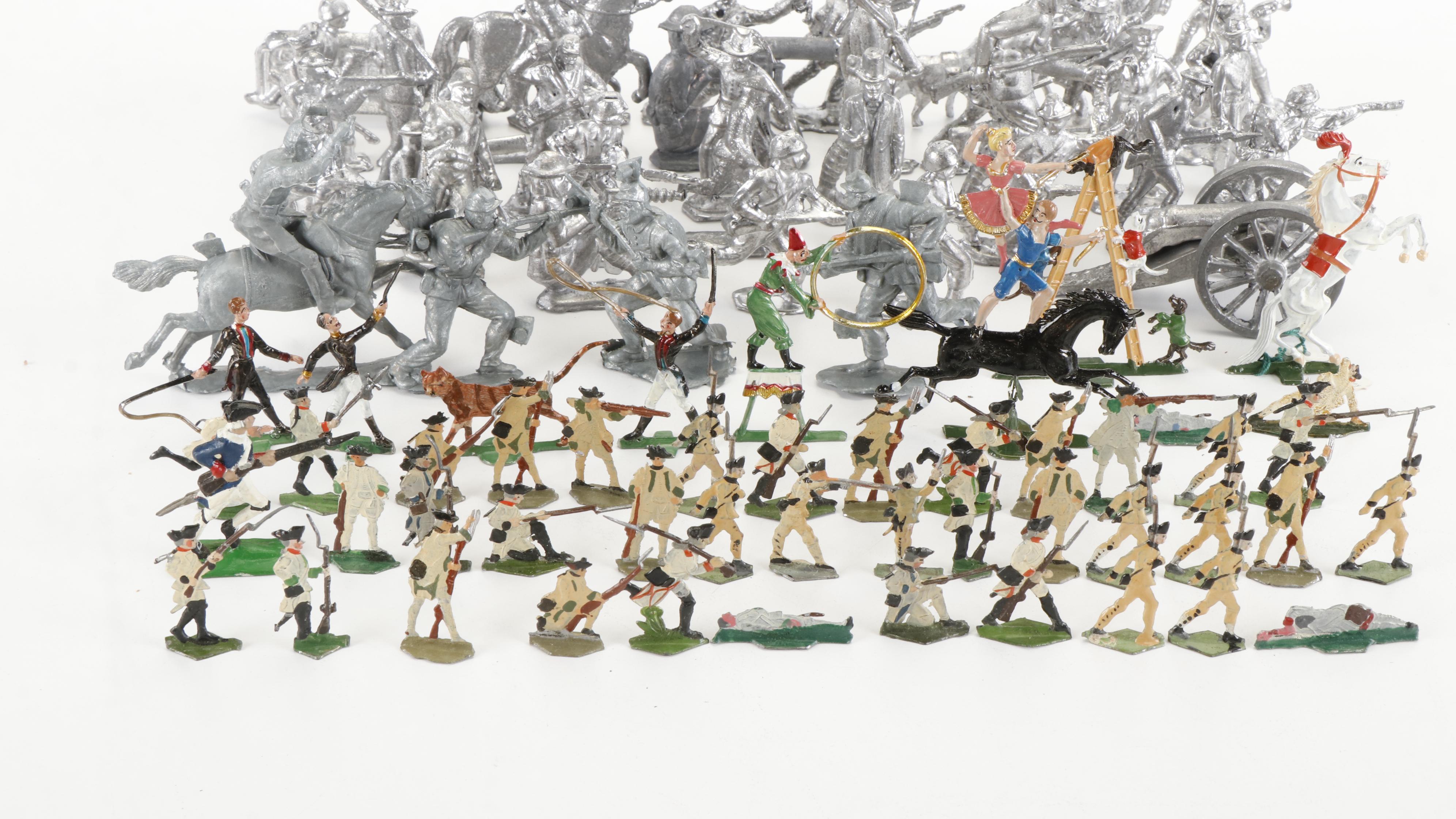 Strombecker Cast Metal Toy Revolutionary Soldiers and More